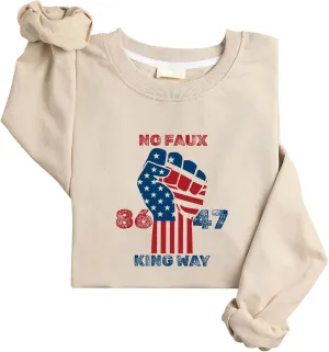 8647 Sweatshirt No Faux Kingss Way Sweatshirt No Kingss In America Shirt Long Sleeve