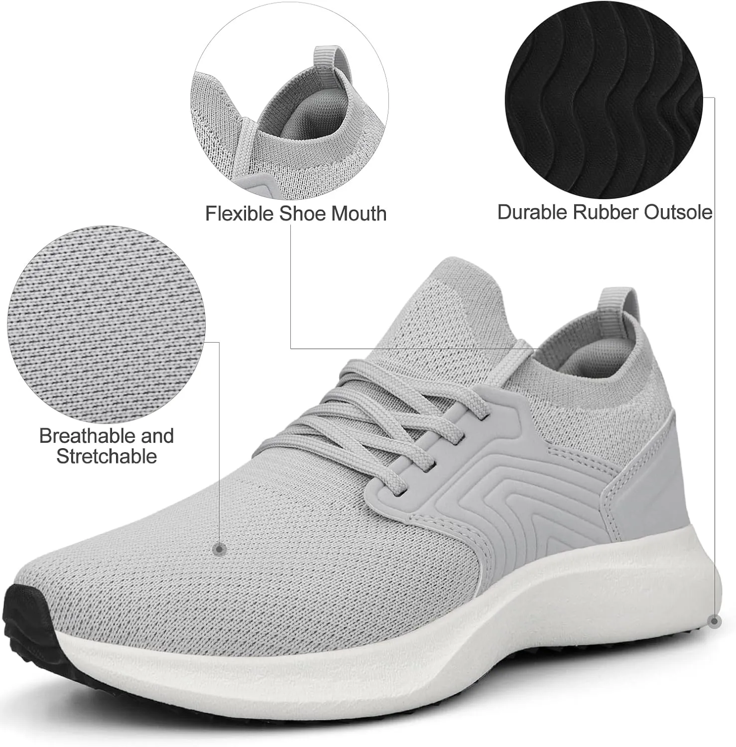 Abboos Womens Walking Shoes Lightweihgt Breathable Slip on Sneakers Athletic Gym Tennis Running Shoes