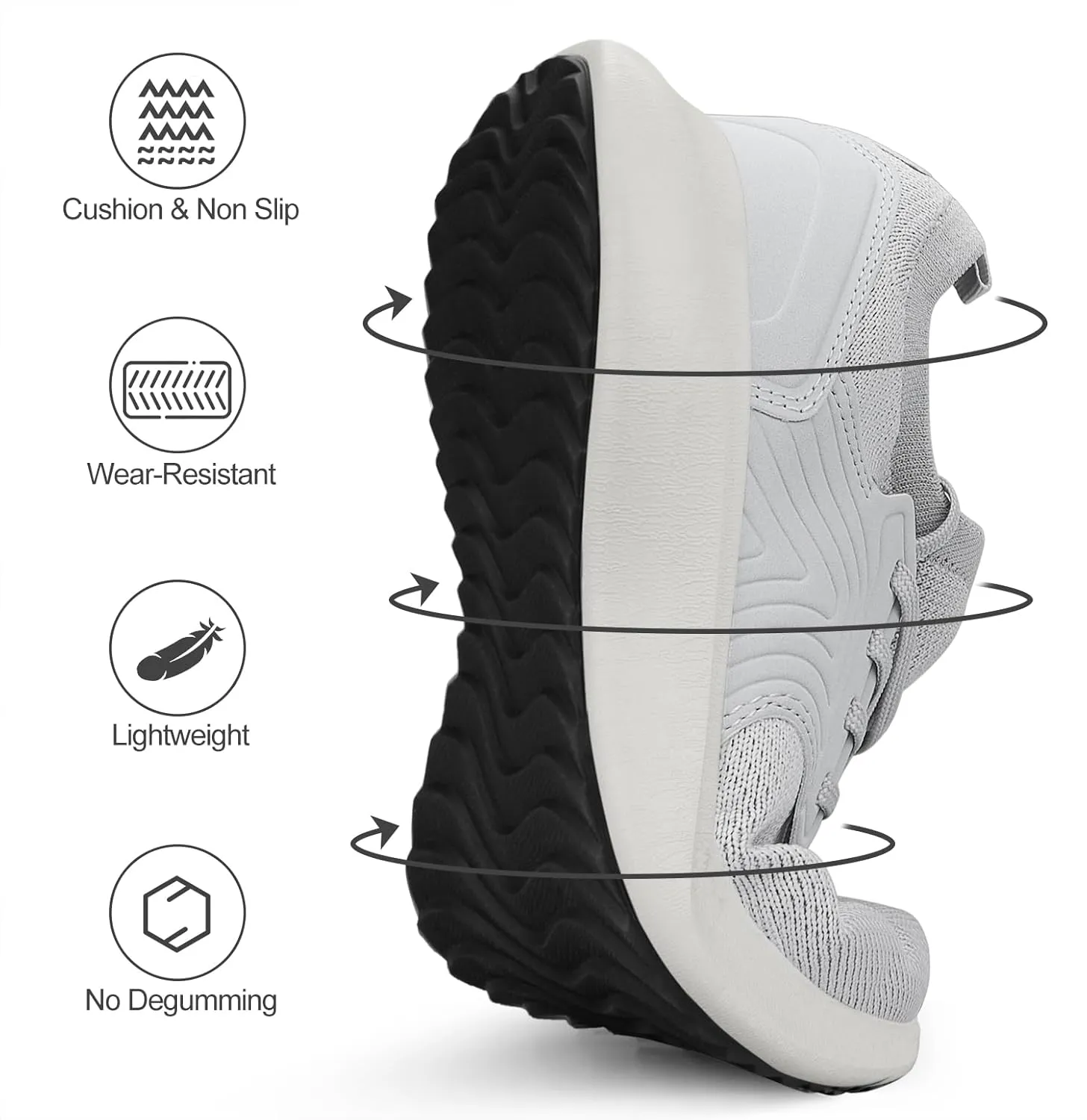 Abboos Womens Walking Shoes Lightweihgt Breathable Slip on Sneakers Athletic Gym Tennis Running Shoes