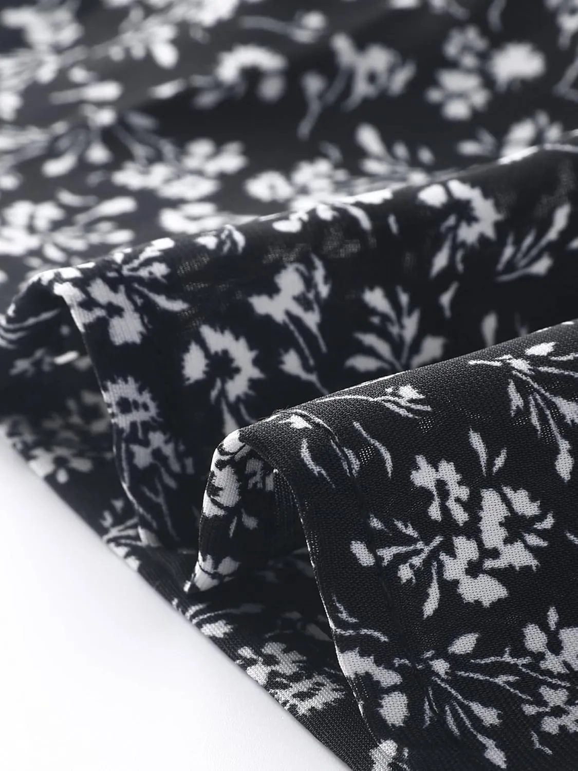 Agnes Orinda Plus Size Women's Dresses Short Sleeve Square Neck Elastic Waist Floral Dress Summer 2024