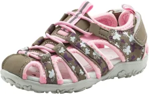Ahannie Grils Outdoor Summer Sandals,Toddler/Little Kid Closed Toe Sport Beach Sandals