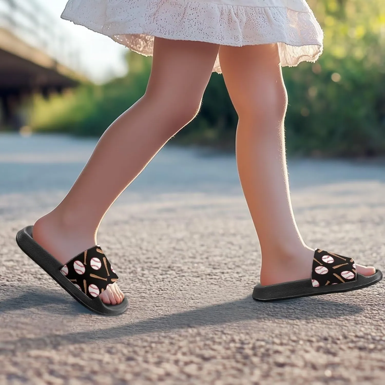 Anti-Slip Indoor Home Slippers for Girls and Boys, Kids Summer Shoes Size 11 Little Kid- Size 3 Big Kid