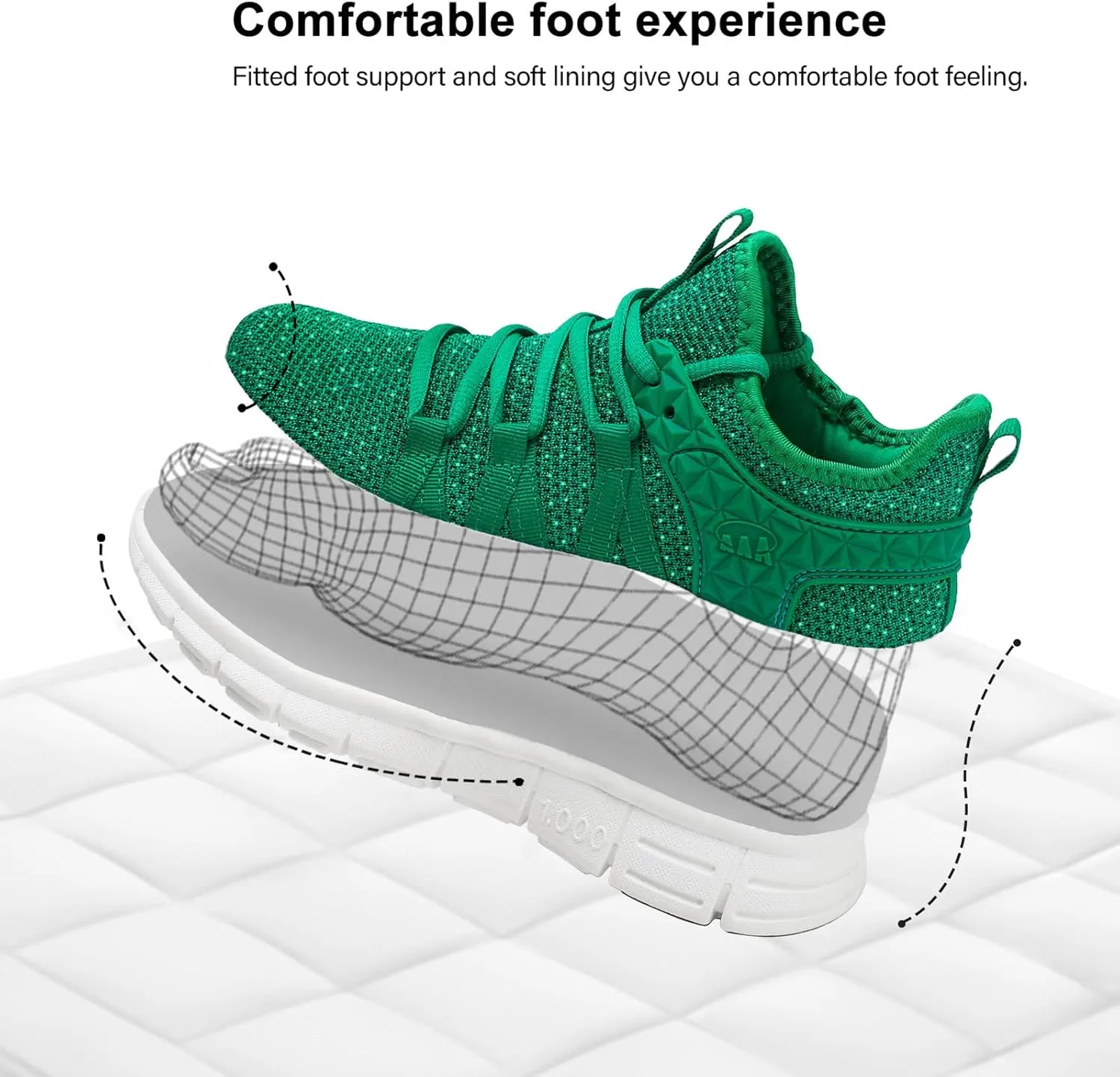 AOE Womens Fashion Walking Running Shoes Ultra Lightweight Breathable Mesh Tennis Shoes Non Slip Athletic Workout Gym Sneakers