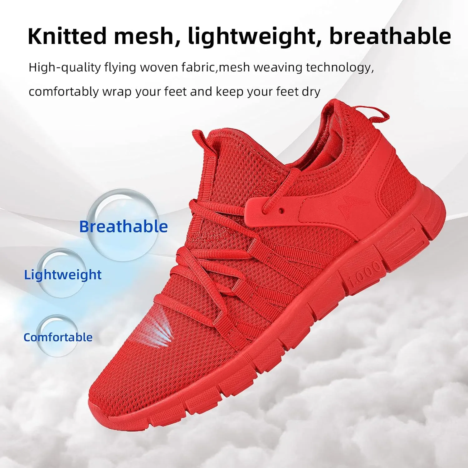 AOE Womens Fashion Walking Running Shoes Ultra Lightweight Breathable Mesh Tennis Shoes Non Slip Athletic Workout Gym Sneakers