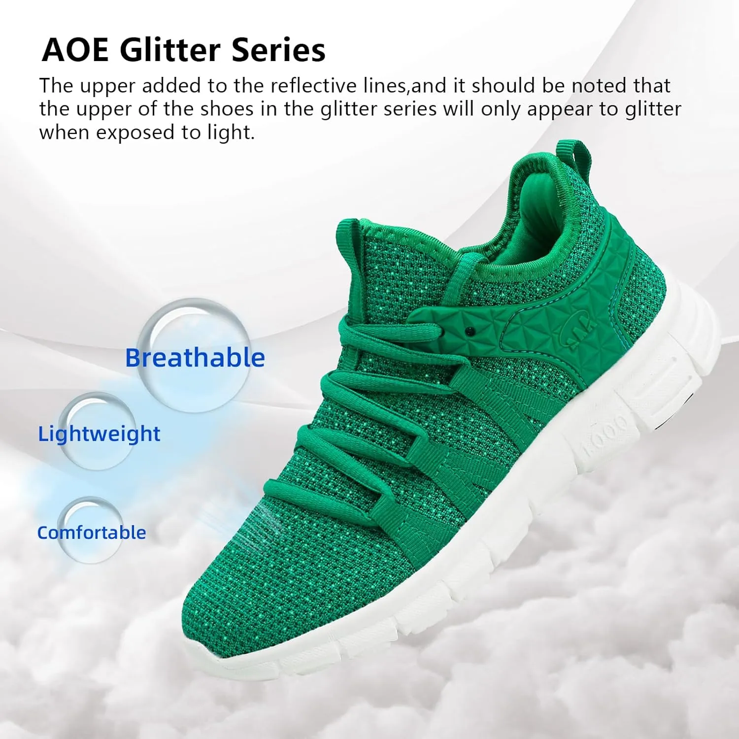 AOE Womens Fashion Walking Running Shoes Ultra Lightweight Breathable Mesh Tennis Shoes Non Slip Athletic Workout Gym Sneakers