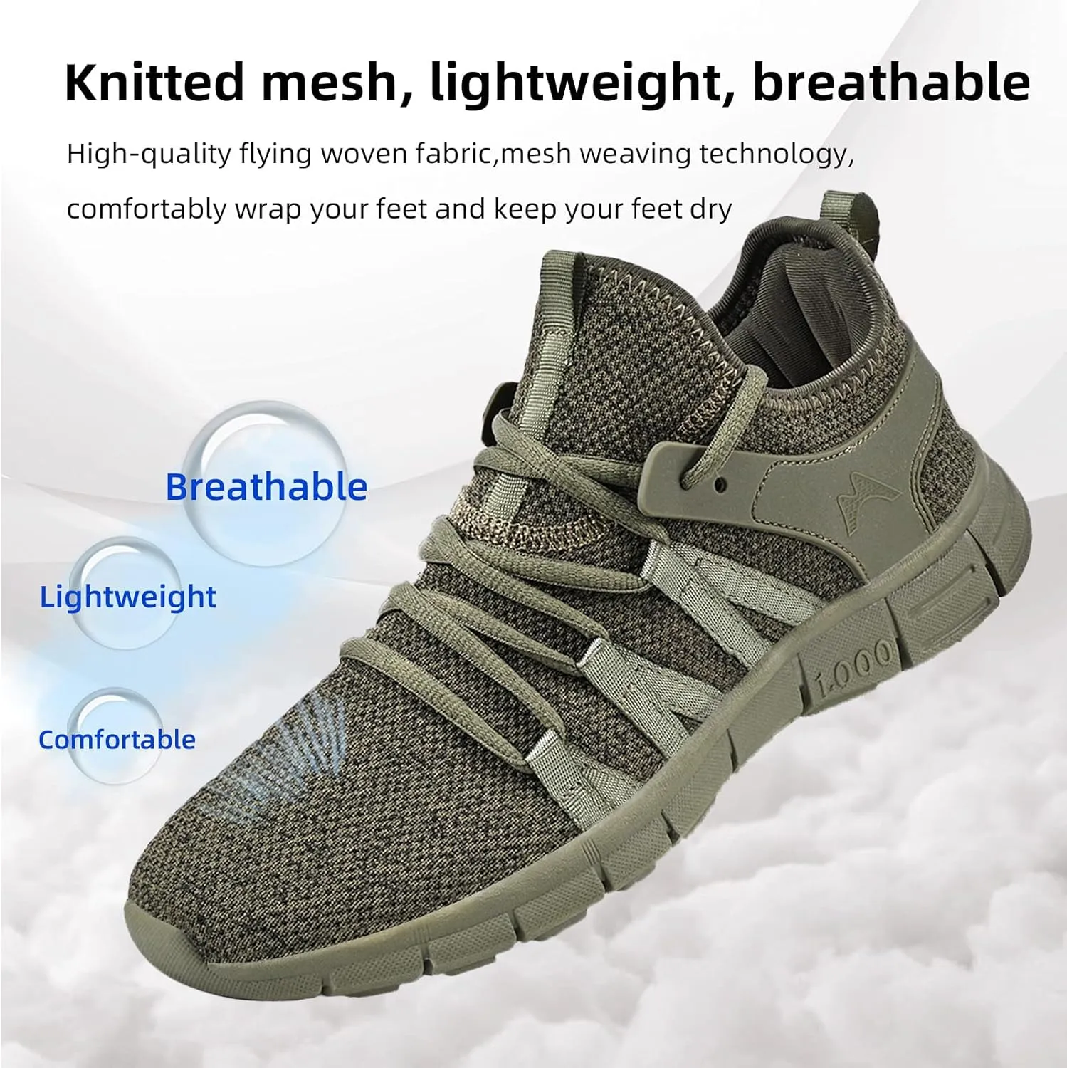 AOE Womens Fashion Walking Running Shoes Ultra Lightweight Breathable Mesh Tennis Shoes Non Slip Athletic Workout Gym Sneakers