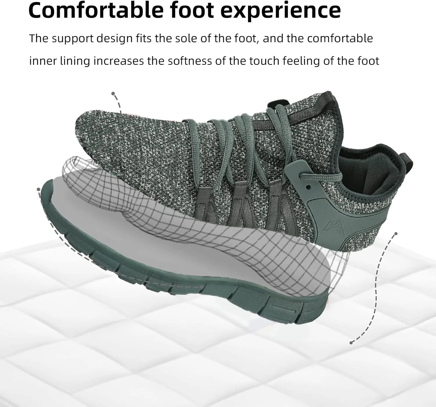 AOE Womens Fashion Walking Running Shoes Ultra Lightweight Breathable Mesh Tennis Shoes Non Slip Athletic Workout Gym Sneakers