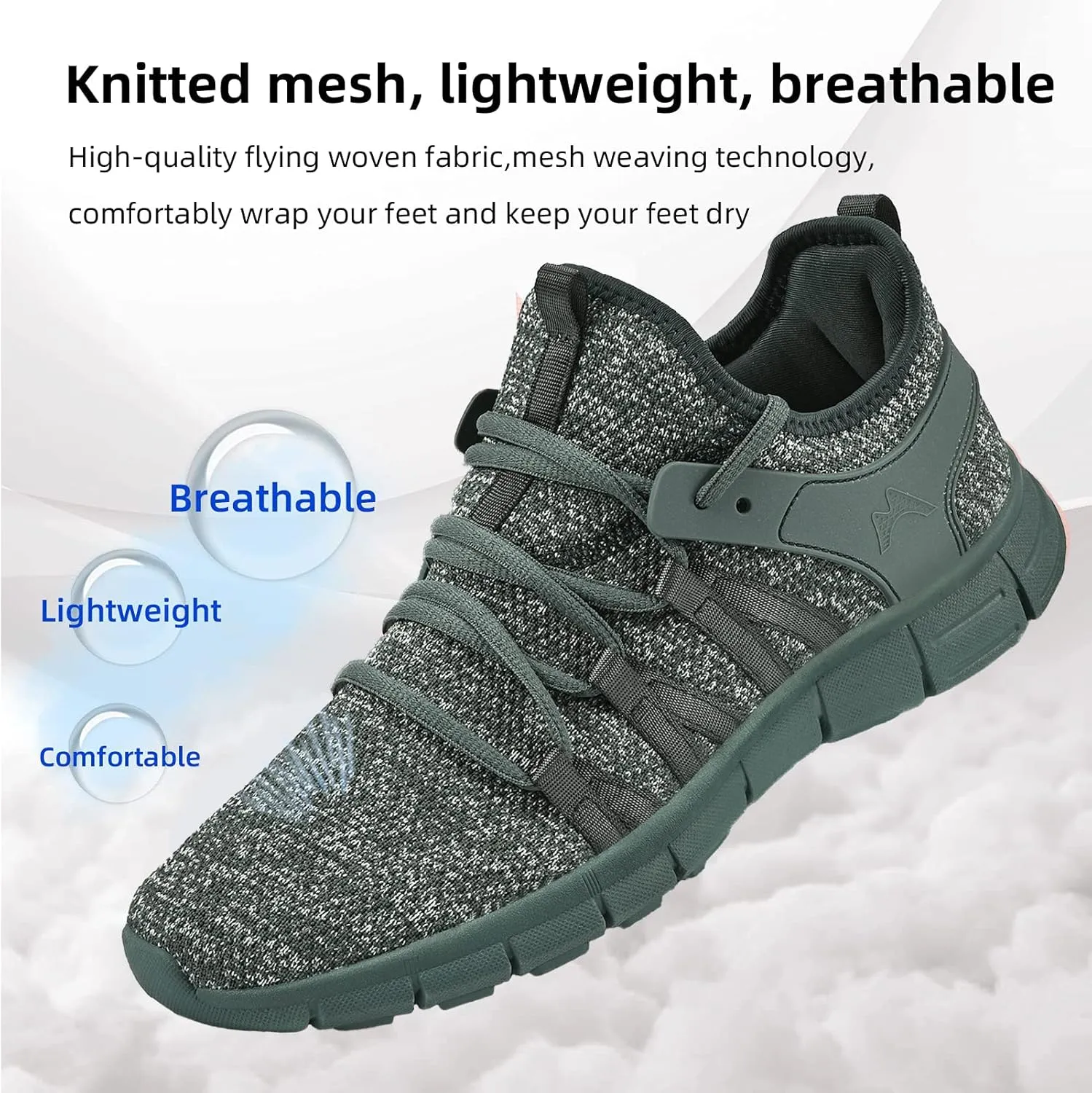 AOE Womens Fashion Walking Running Shoes Ultra Lightweight Breathable Mesh Tennis Shoes Non Slip Athletic Workout Gym Sneakers
