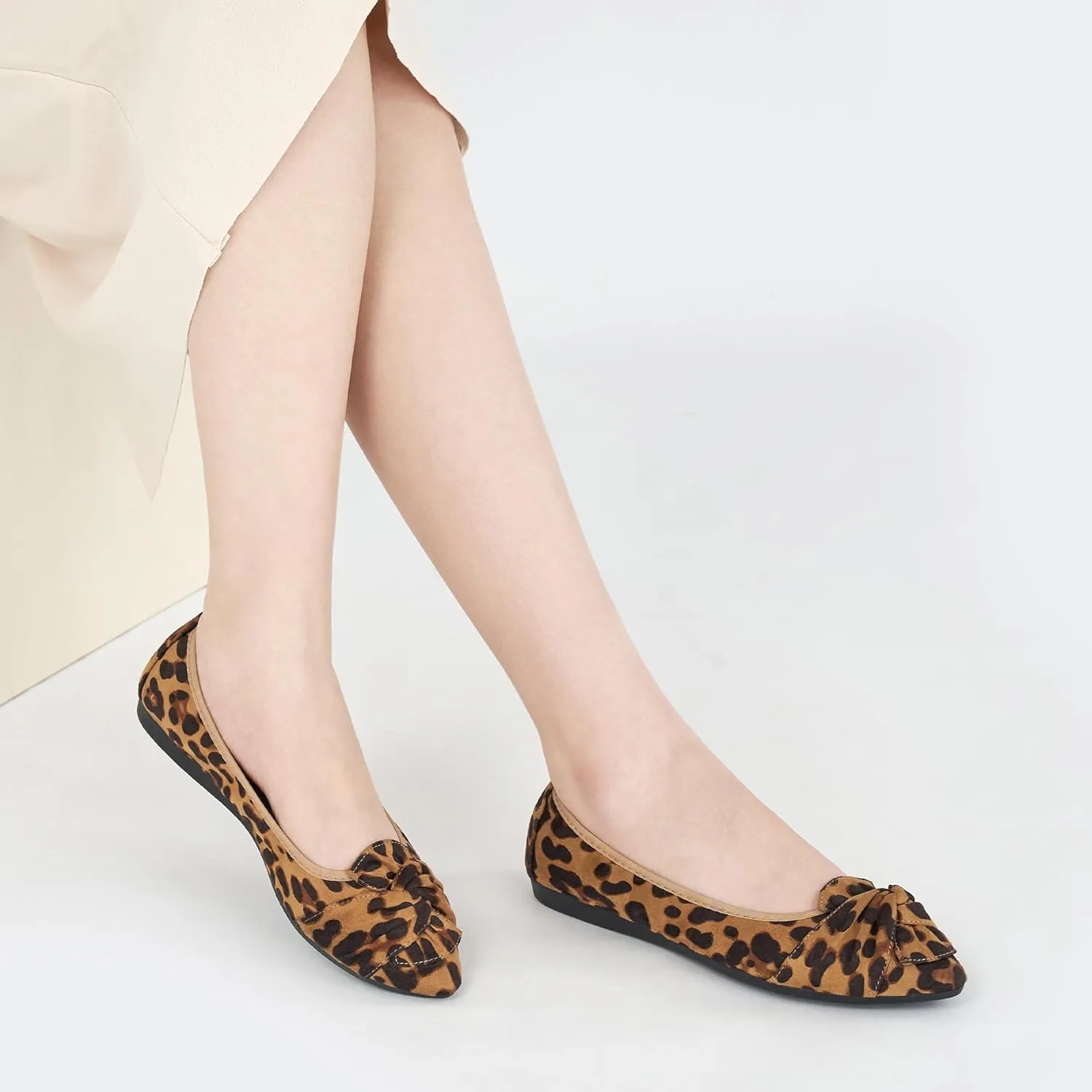 Aomigoct Ballet Flats for Women Dressy: Pointed Toe Comfortable Wedding Womens Flats - Casual Work Walking Shoes