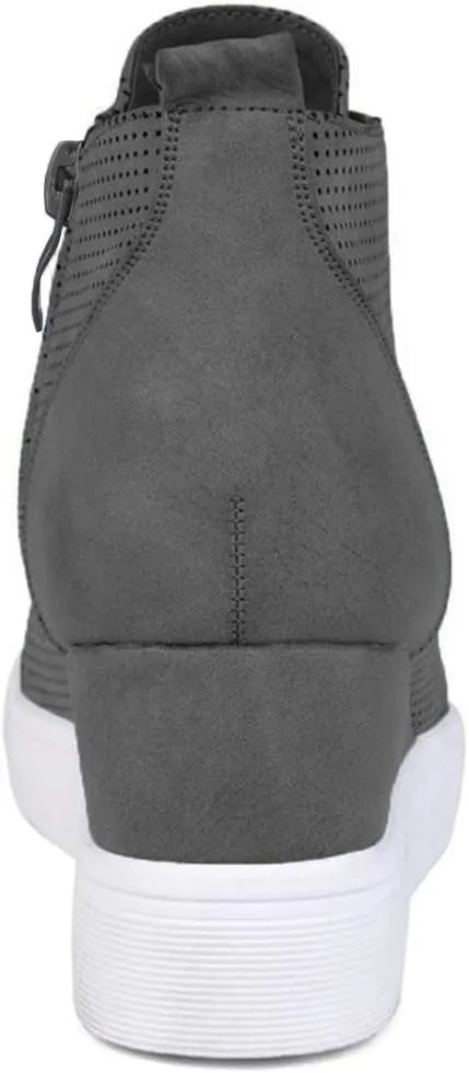 Athlefit Women's Wedge Sneakers Hidden Heel Platform Wedge Booties Hidden Wedgie Sneakers
