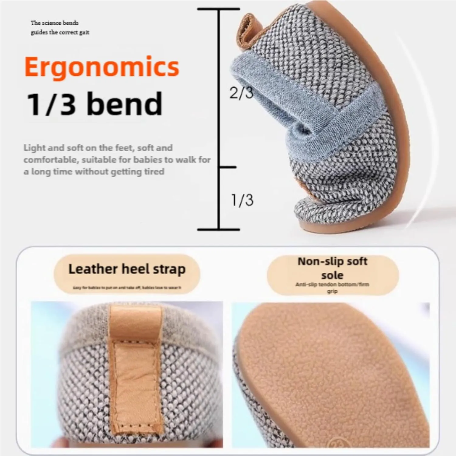 Baby Boys Girls First Walking Shoes Infant Sneakers Crib Shoes Breathable Lightweight Slip On Shoes