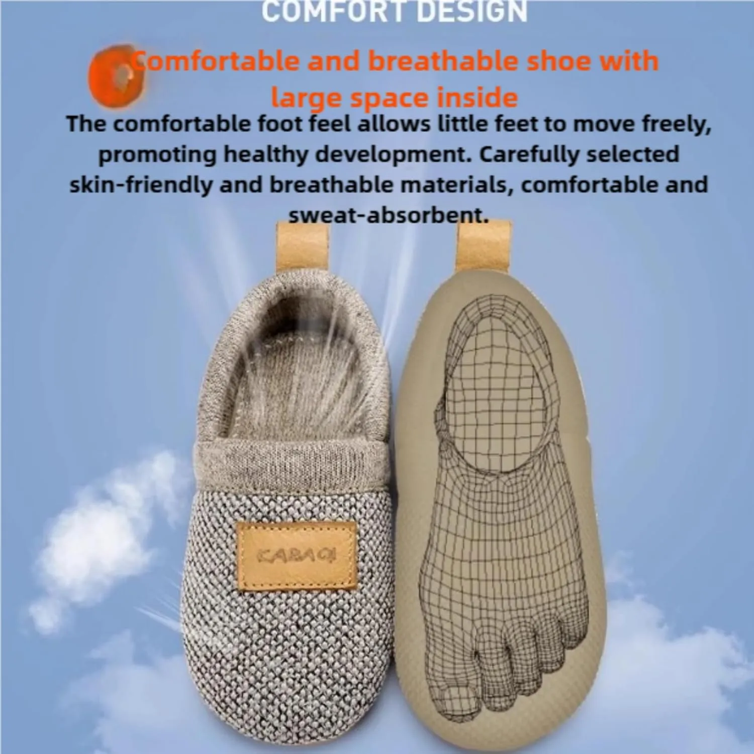 Baby Boys Girls First Walking Shoes Infant Sneakers Crib Shoes Breathable Lightweight Slip On Shoes