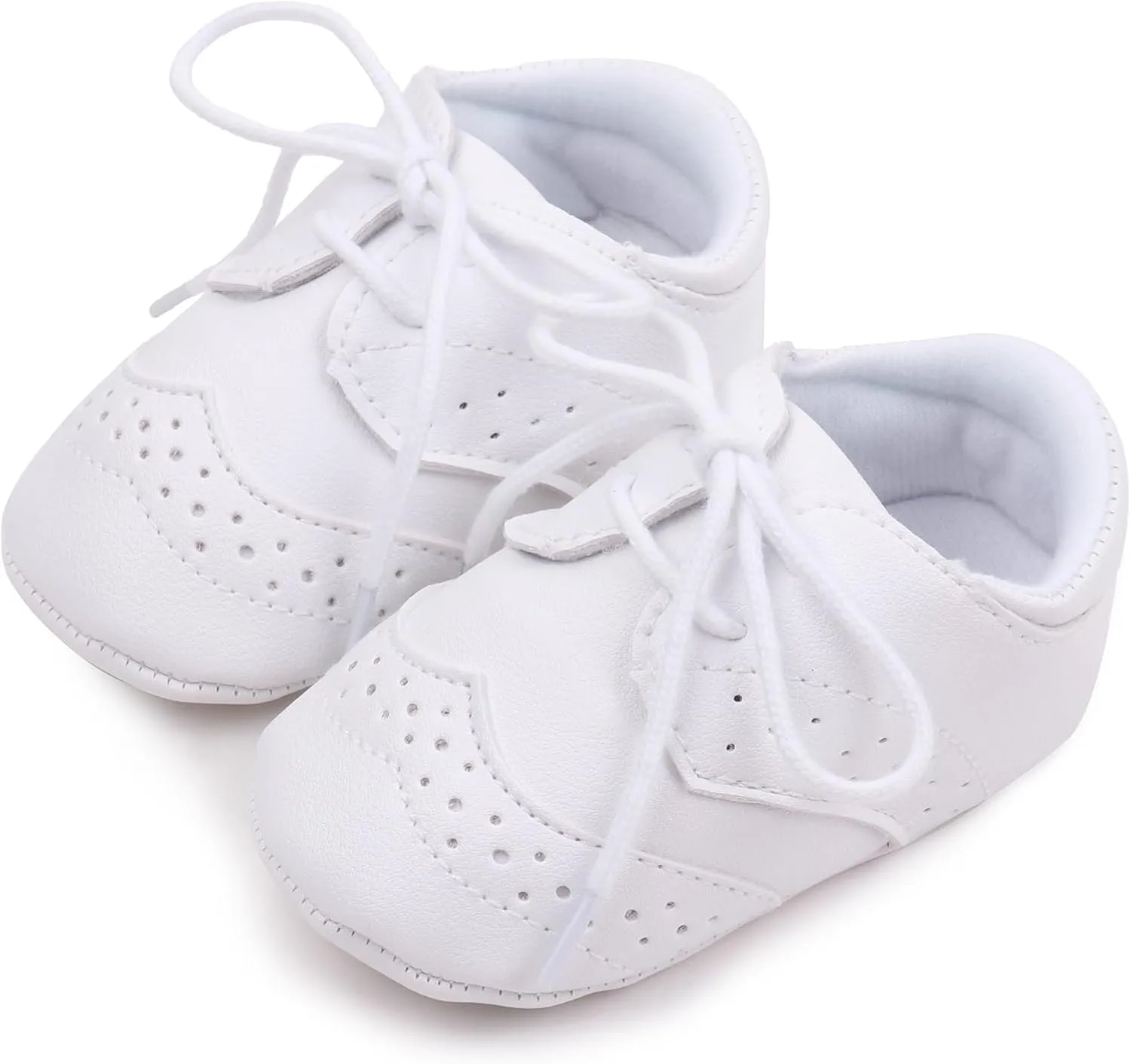 Baby Boys Girls Shoes ​Soft Sole Non-Slip PU Leather Baptism Christening Shoes Infant First Walker Shoes Toddler Crib Shoes Newborn Loafers Flats Shoes