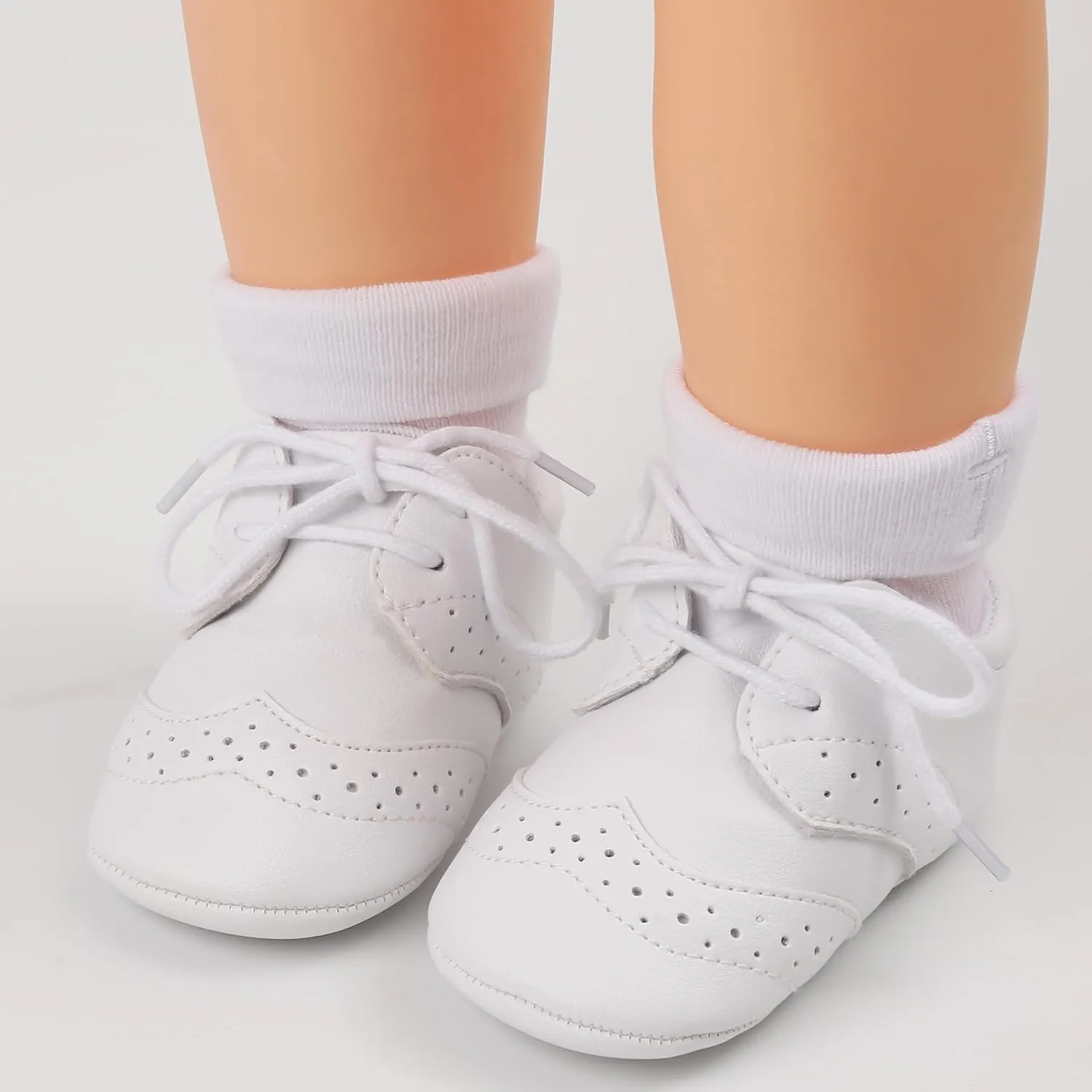 Baby Boys Girls Shoes ​Soft Sole Non-Slip PU Leather Baptism Christening Shoes Infant First Walker Shoes Toddler Crib Shoes Newborn Loafers Flats Shoes