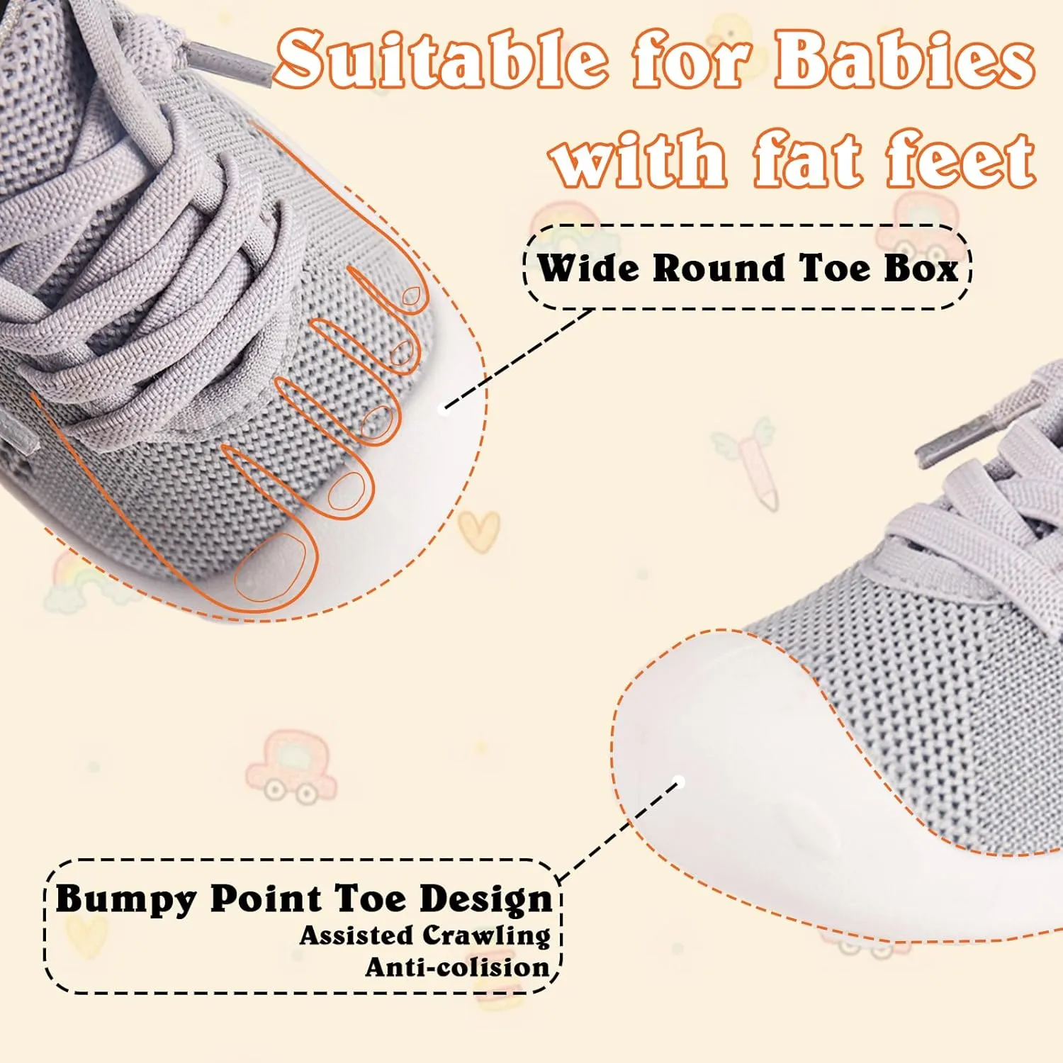 Baby Girl&Boy Toddler First Walking Shoes 6-12 Months Size 3 Black Barefoot Slip On Wide Toe Box Shoes Soft Footmates Casual Tennis Indoor Flexible Learning to Walk Rubber Sneakers