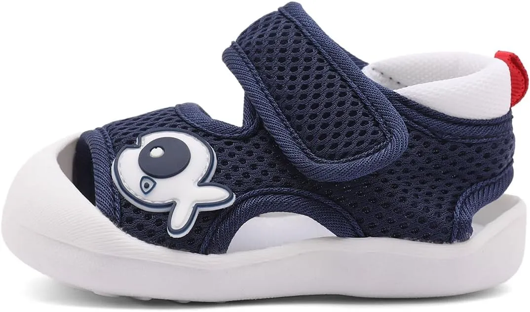 Baby Summer Sandals Breathable Mesh Rubber Sole Non-Slip Outdoor Shoes for Boys and Girls 9-30 Months