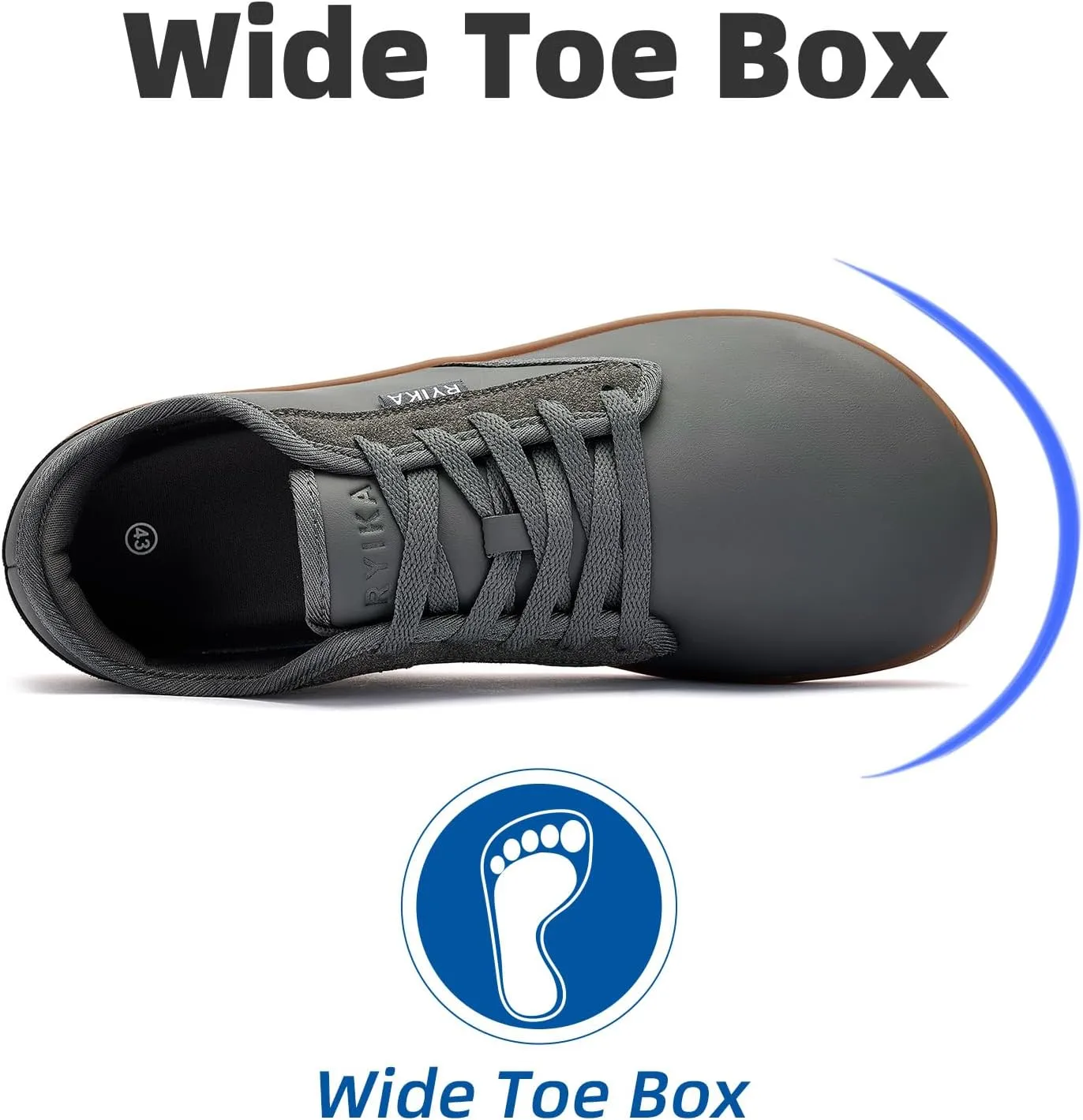 Barefoot Shoes Men Wide Toe Box Width Walking Shoes Zero Drop Sneakers
