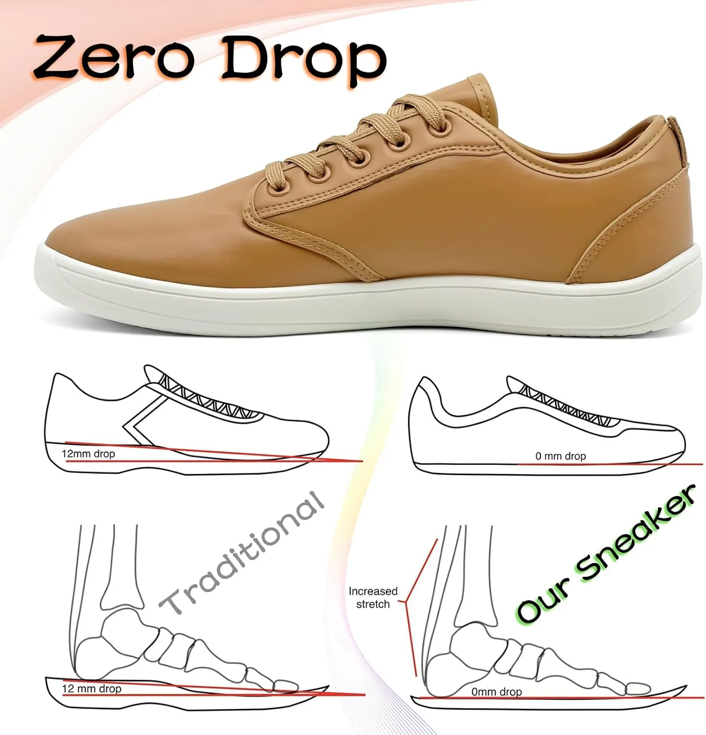 Barefoot Shoes Men Women Zero Drop Minimalist Soft Feel Wide Toe Box Non-Slip Comfortable Walking & Hiking Sneakers