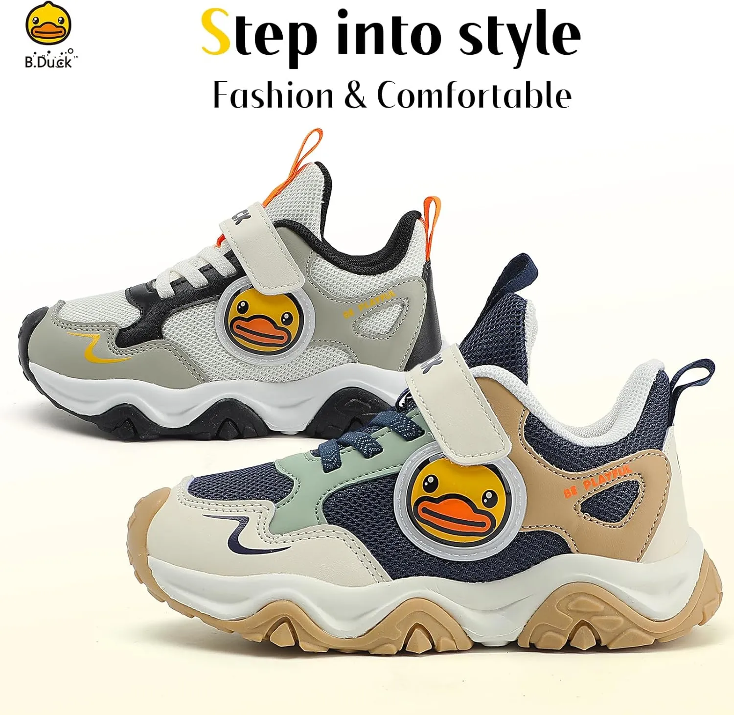 B.Duck Toddler Shoes for Girl and Boy [Toddler 4-Toddler 12] Kids Shoes Toddler Sneakers Girls Shoes Toddler Running Shoes Toddler Sneakers for Toddler/Little Kid Shoes