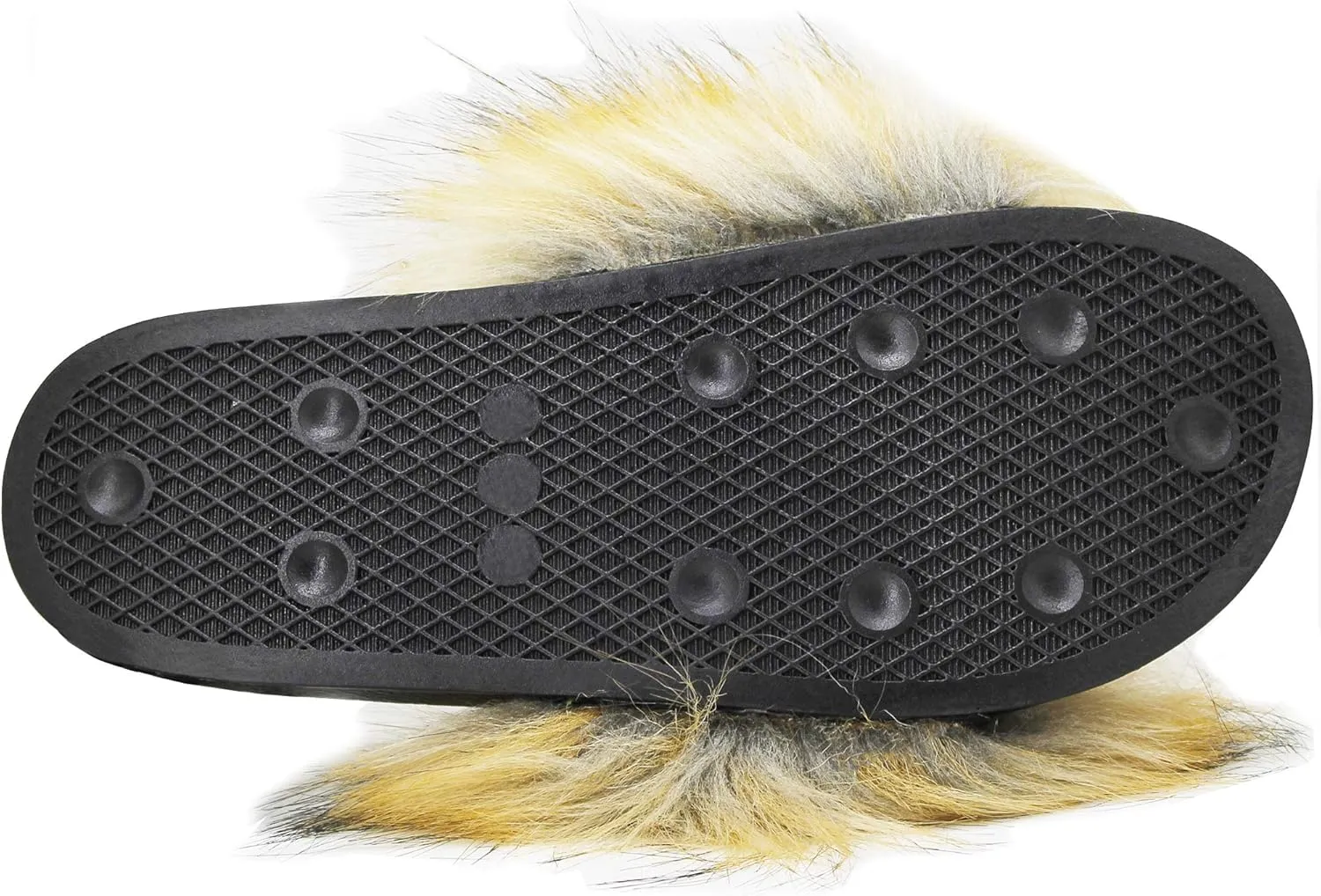 Big Faux Fur Slides, Furry Slippers for Women Fuzzy Fluffy Sandals Shoes