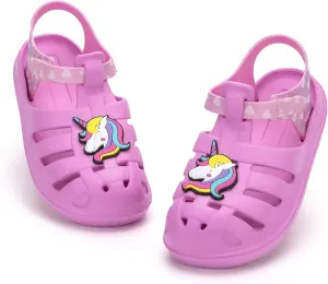 Boys Girls Sandals Toddler Lightweight EVA Water Shoes Kids Closed Toe Fisherman Sandals Summer Beach Sports Shoes Outdoor