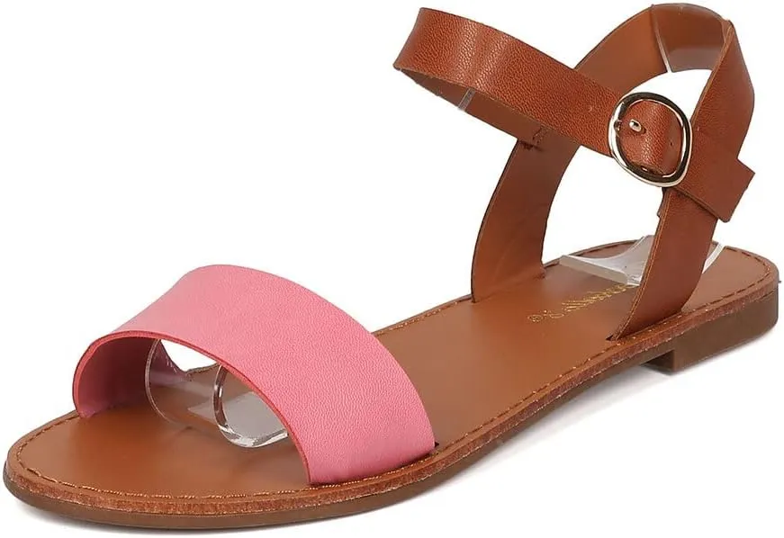 Breckelle's Kylee-13 Womens Two Tone Bright Colored (7, Pink)