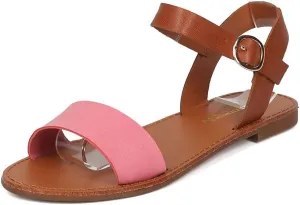 Breckelle's Kylee-13 Womens Two Tone Bright Colored (7, Pink)