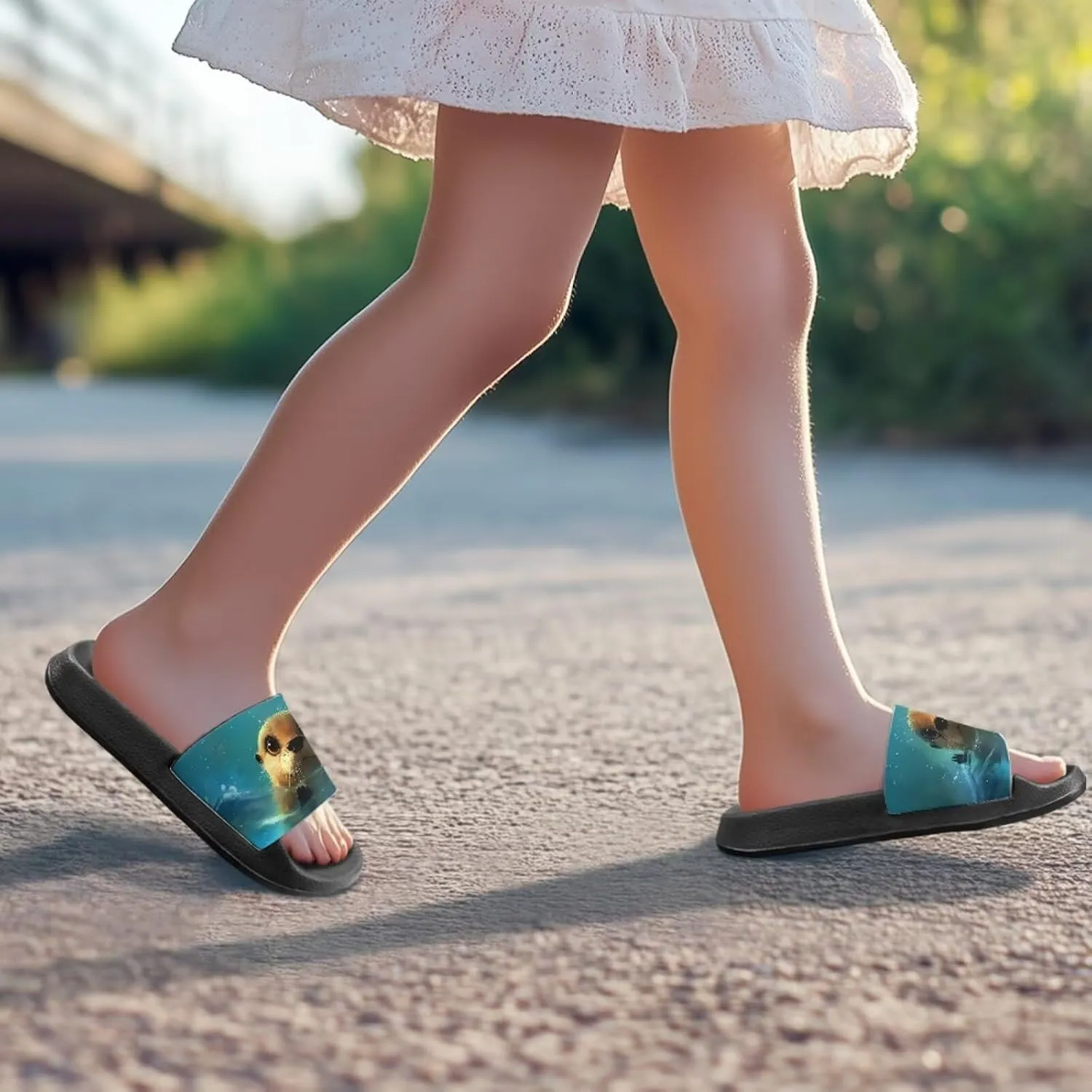Capybara Slippers Slip On Kids Slide Sandals Breathable Non Slip Summer Holiday Water Sandals Bathroom Shower