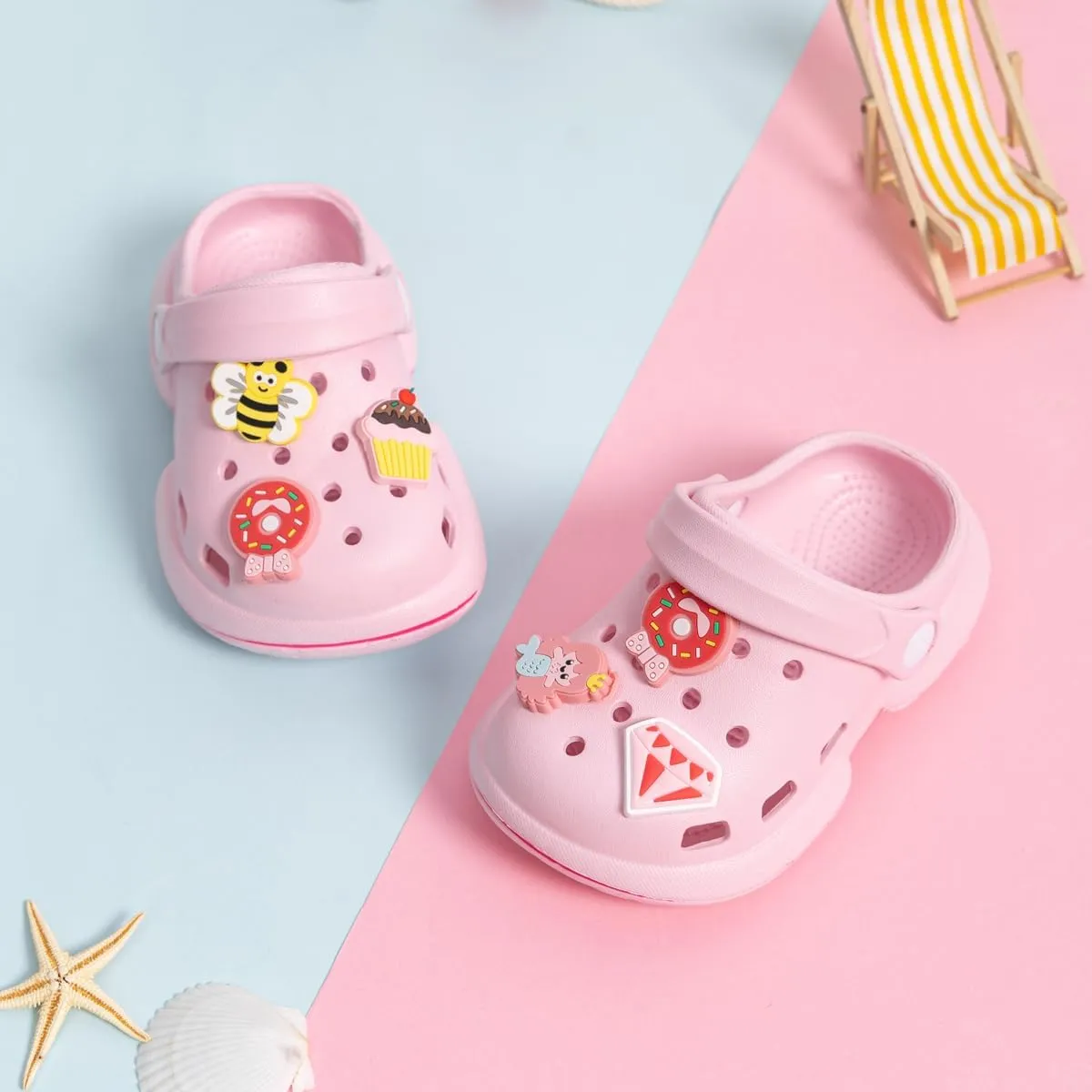 Casazoe Toddler Boys Girls Cute Garden Clogs Kids Slip On Water Shoes EVA Lightweight Summer Slipper Slides Baby Comfort Sandals Children Outdoor Shower Beach Pool Play Shoes