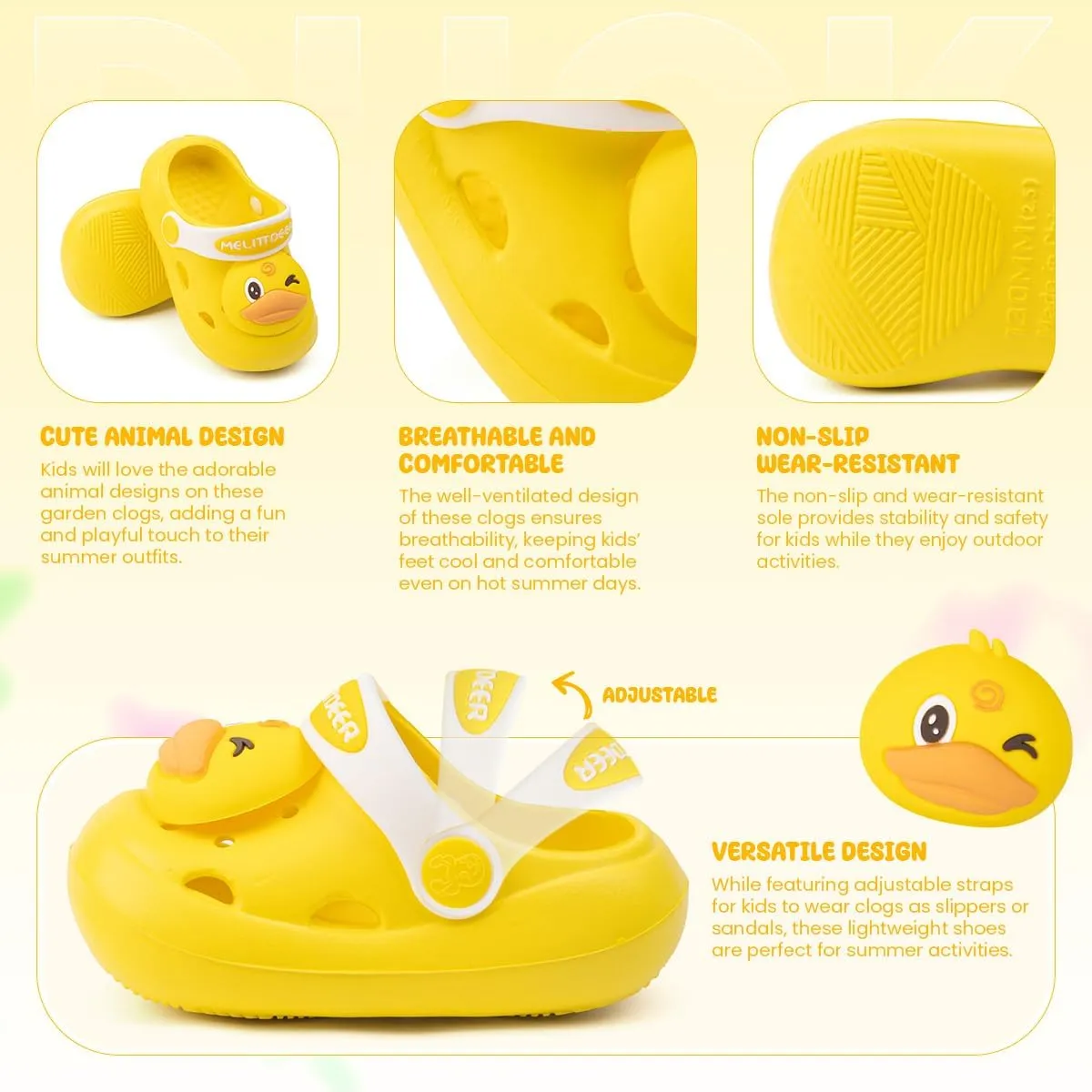 Casazoe Toddler Kids Boys Girls EVA Garden Clogs Summer Outdoor Slip On Shoes Cute Animal Water Sandals Children Lightweight Slipper Beach Pool Play Shoes (Baby/Toddler Kids)