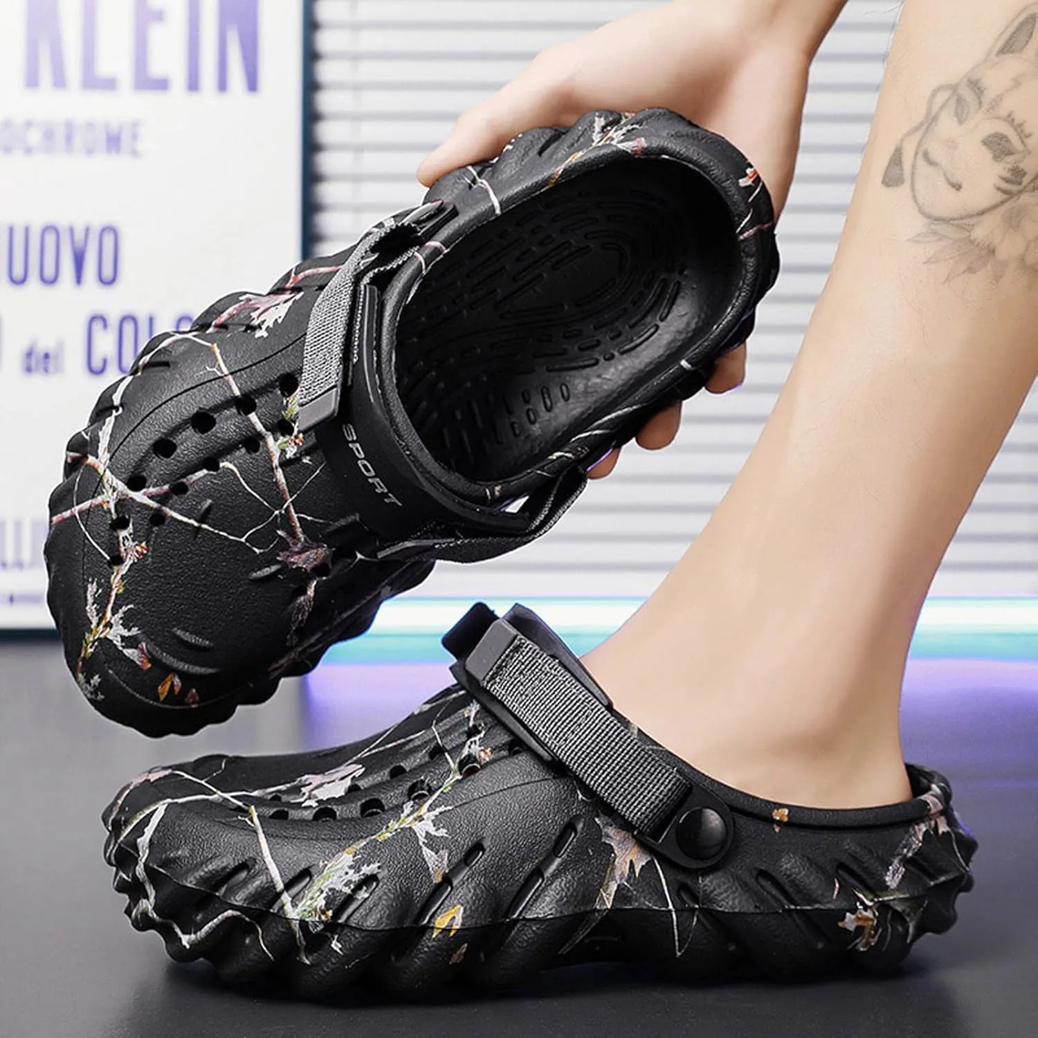 CERYTHRINA Garden Clogs for Mens Outdoor Water Beach Sandals Lightweight Breathable Slippers