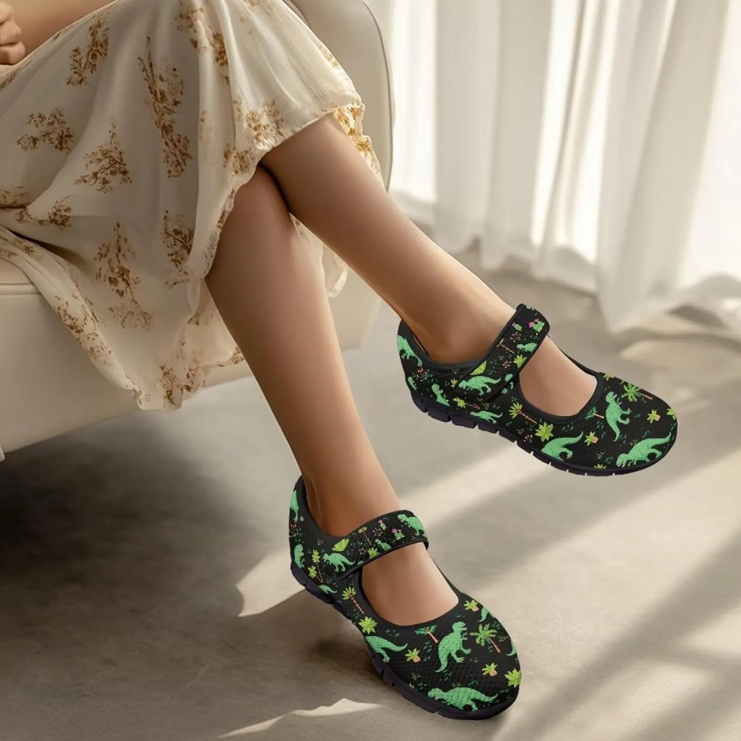chaqlin Mary Jane Shoes Women Wide Comfortable Athletic Sneakers Casual Business Travel Tennis Shoe Flat Heels Low Cut Sneaker