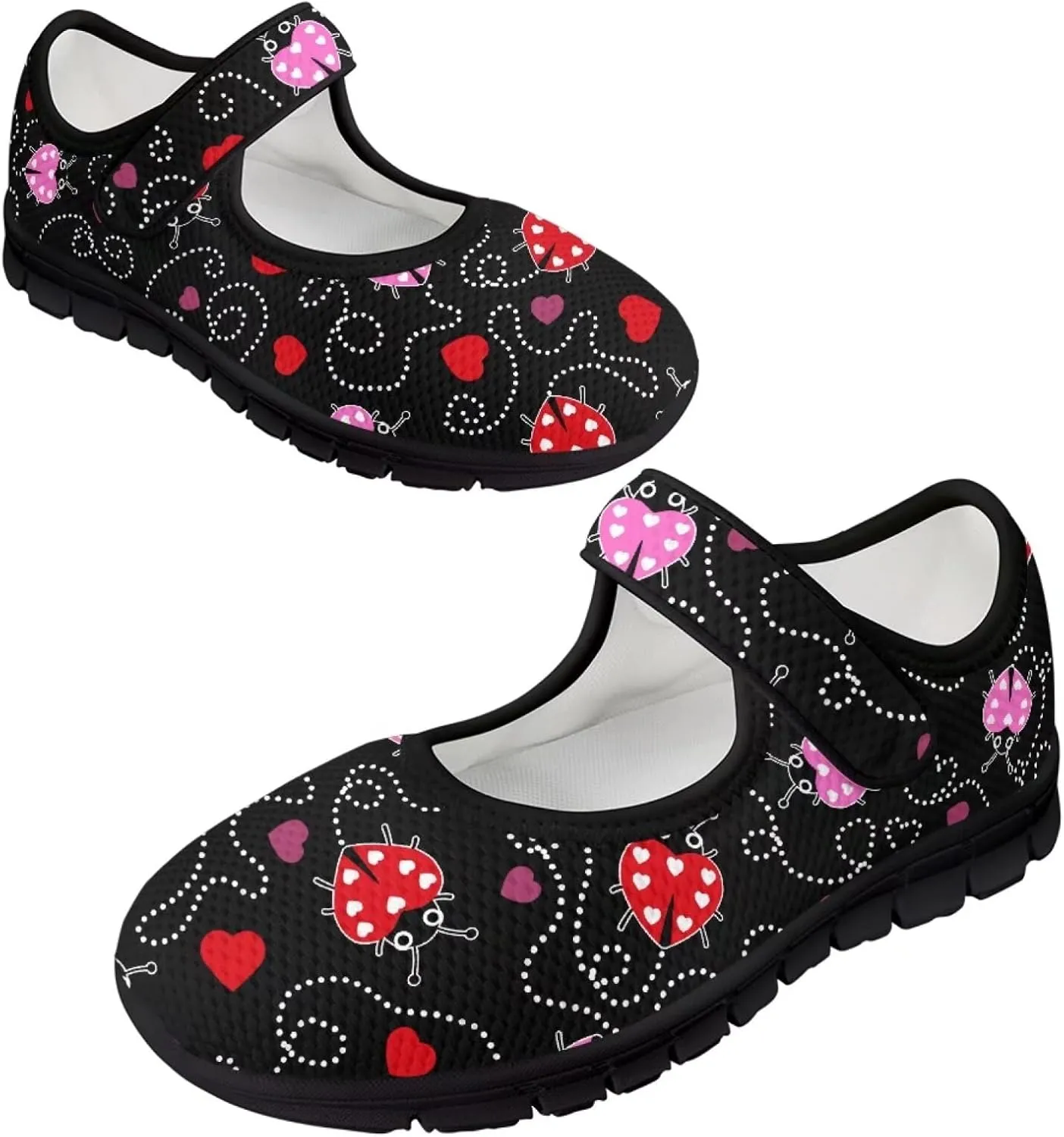 chaqlin Women Flat Shoes Non Slip Sneakers Mary Jane Comfortable Mesh Walking Tennis Shoe Wide Toe Zero Drop Athletic Strap Sneaker