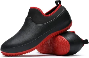 Chef Shoes Kitchen Work Shoes Nurse Shoes Anti-Slip Rain Shoes Outdoor Couple Shoes Waterproof Shoes Mens Gardening Waterproof Rain Boots for People Working in Slippery Working Environments
