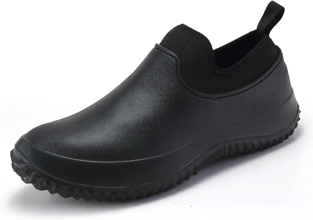 Chef Shoes Kitchen Work Shoes Nurse Shoes Anti-Slip Rain Shoes Outdoor Couple Shoes Waterproof Shoes Mens Gardening Waterproof Rain Boots for People Working in Slippery Working Environments