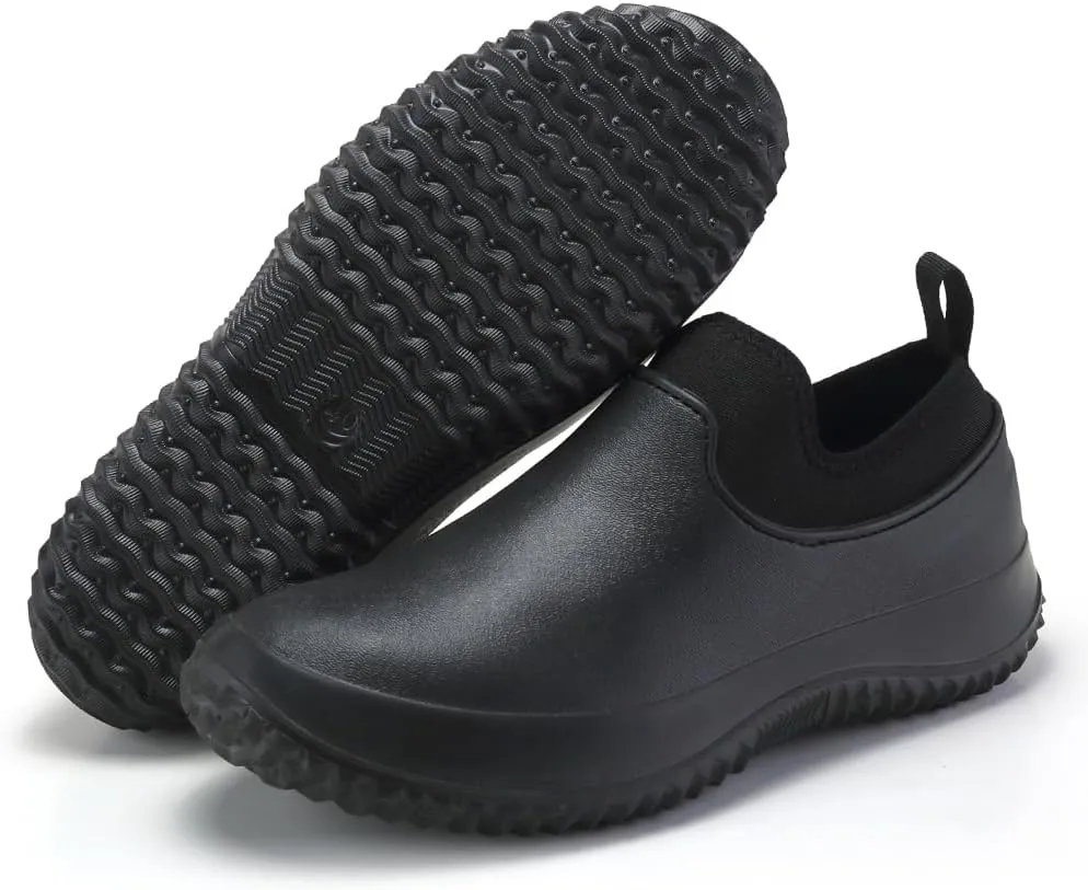 Chef Shoes Kitchen Work Shoes Nurse Shoes Anti-Slip Rain Shoes Outdoor Couple Shoes Waterproof Shoes Mens Gardening Waterproof Rain Boots for People Working in Slippery Working Environments