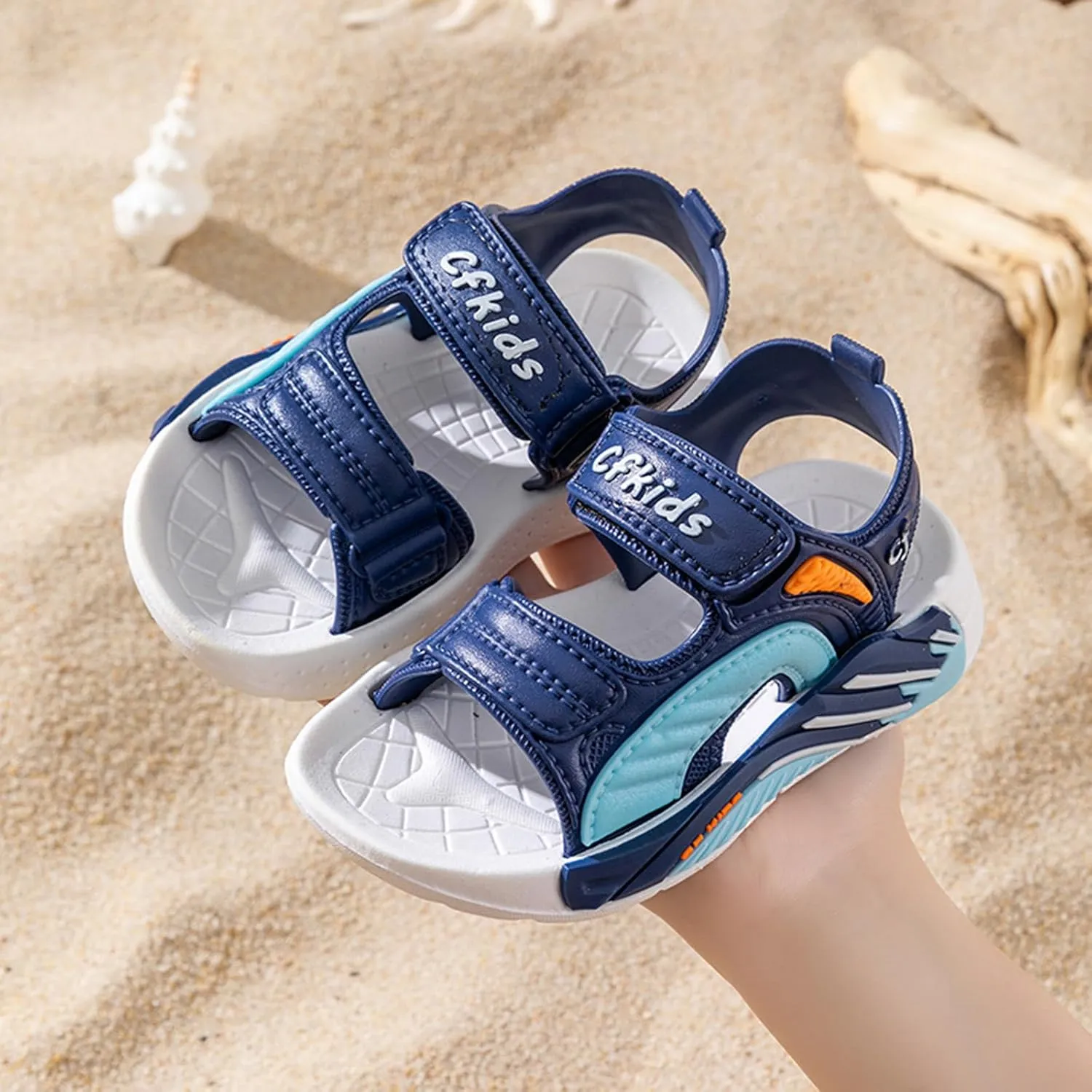 Children's Casual and Comfortable Beach Sandals for Middle and Large Children Non Slip Soft Sandals for Toddler Girl