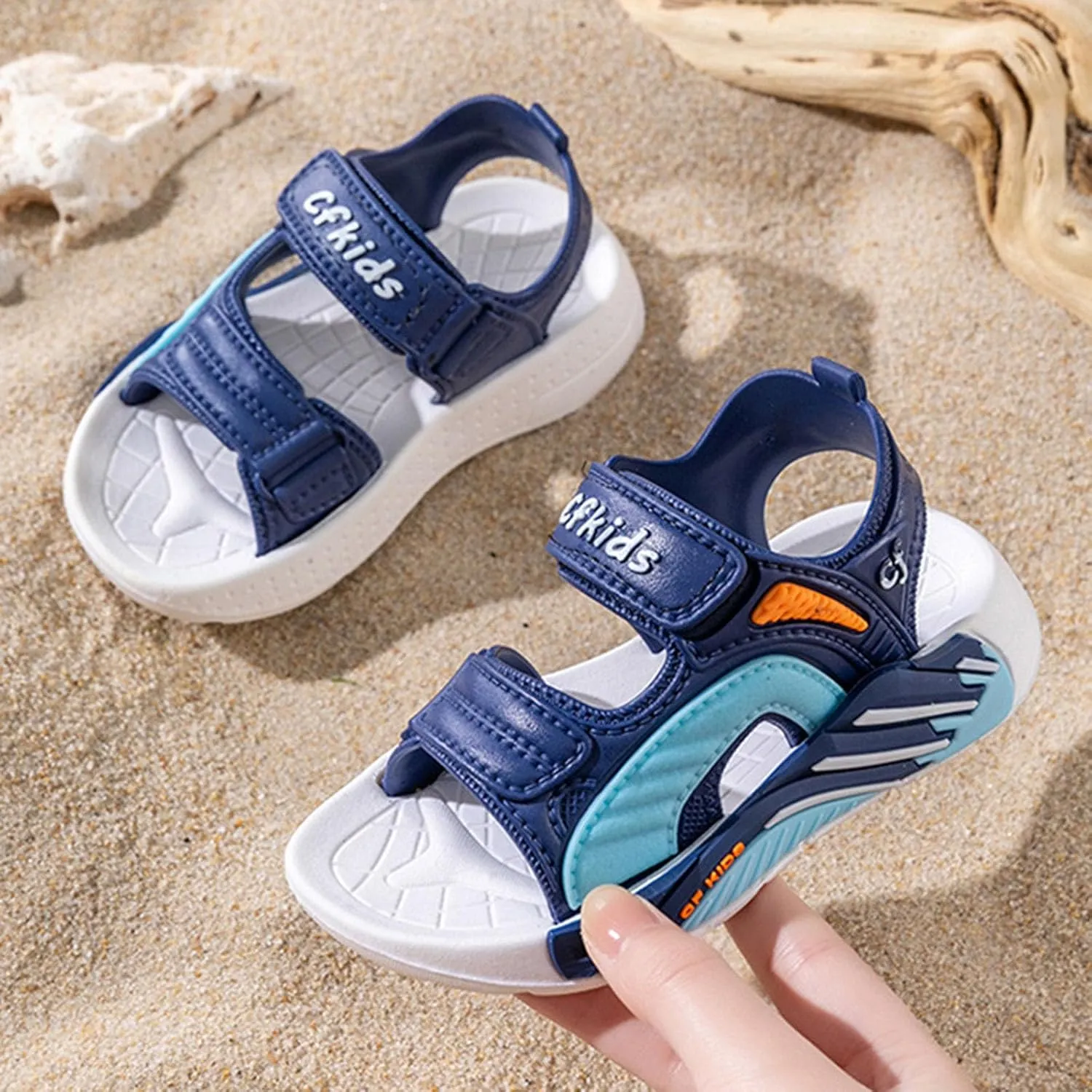 Children's Casual and Comfortable Beach Sandals for Middle and Large Children Non Slip Soft Sandals for Toddler Girl
