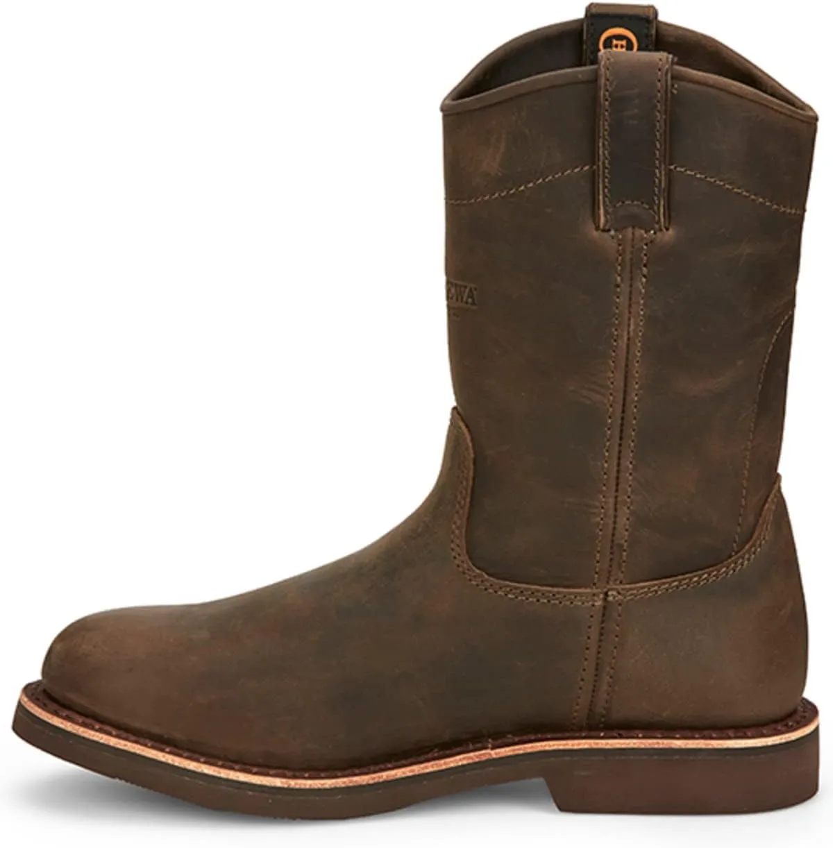 Chippewa Men's Classic 2.0 10" Pull-On Work Boot - Slip-Resistant, Durable Leather Men's Work Boots
