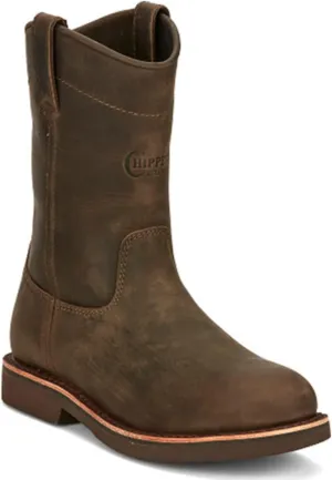 Chippewa Men's Classic 2.0 10" Pull-On Work Boot - Slip-Resistant, Durable Leather Men's Work Boots