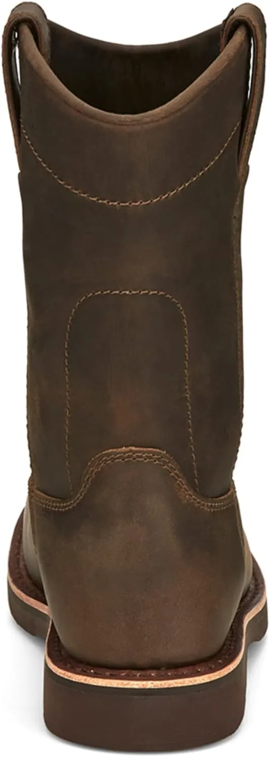 Chippewa Men's Classic 2.0 10" Pull-On Work Boot - Slip-Resistant, Durable Leather Men's Work Boots