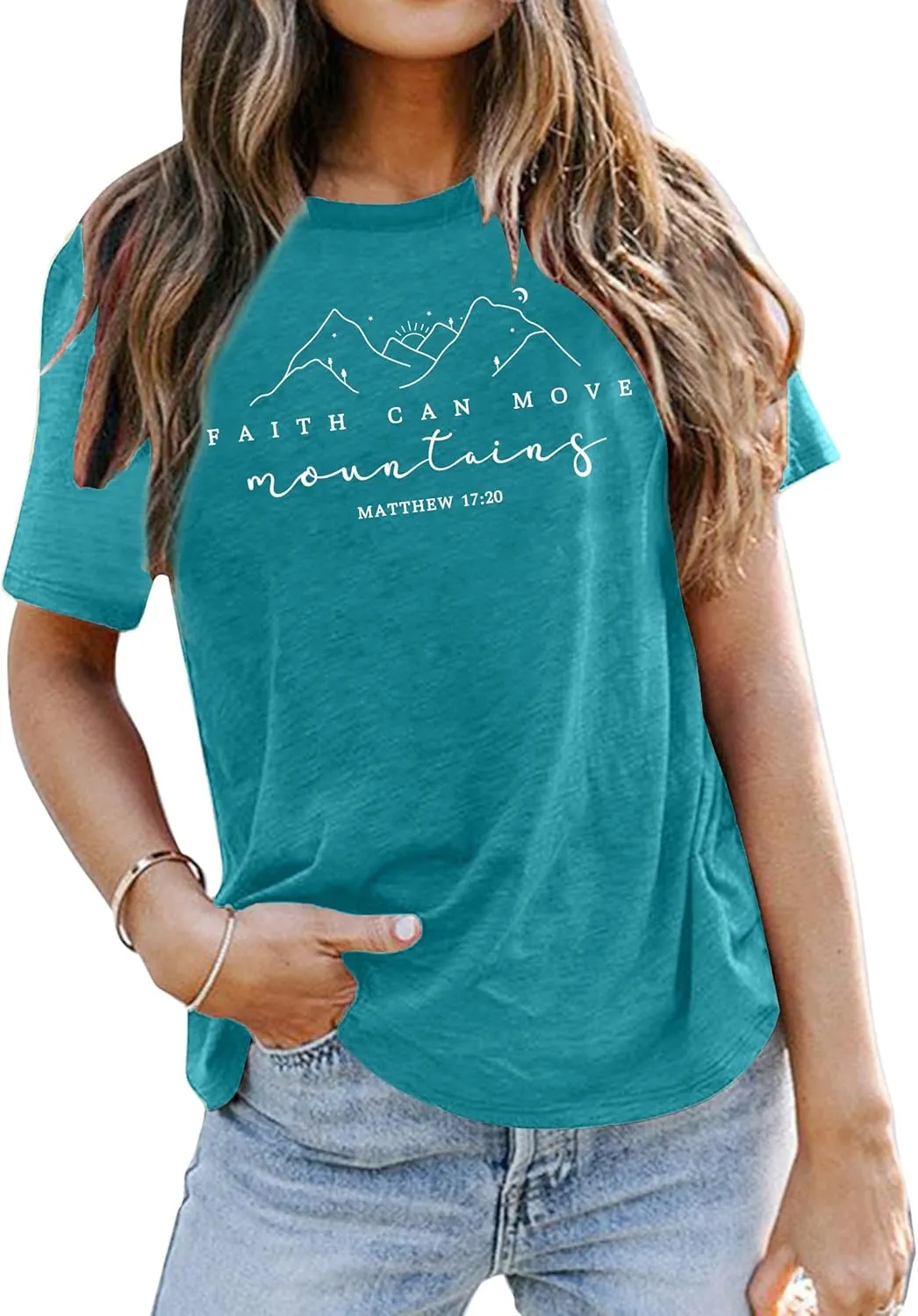 Christian Tshirts Women Be The Light Shirts Religious Tees Casual Faith Short Sleeve Tops