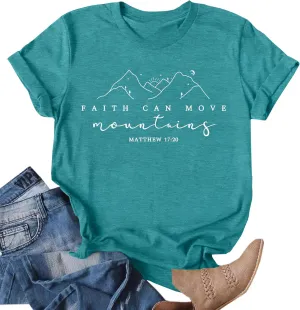Christian Tshirts Women Be The Light Shirts Religious Tees Casual Faith Short Sleeve Tops