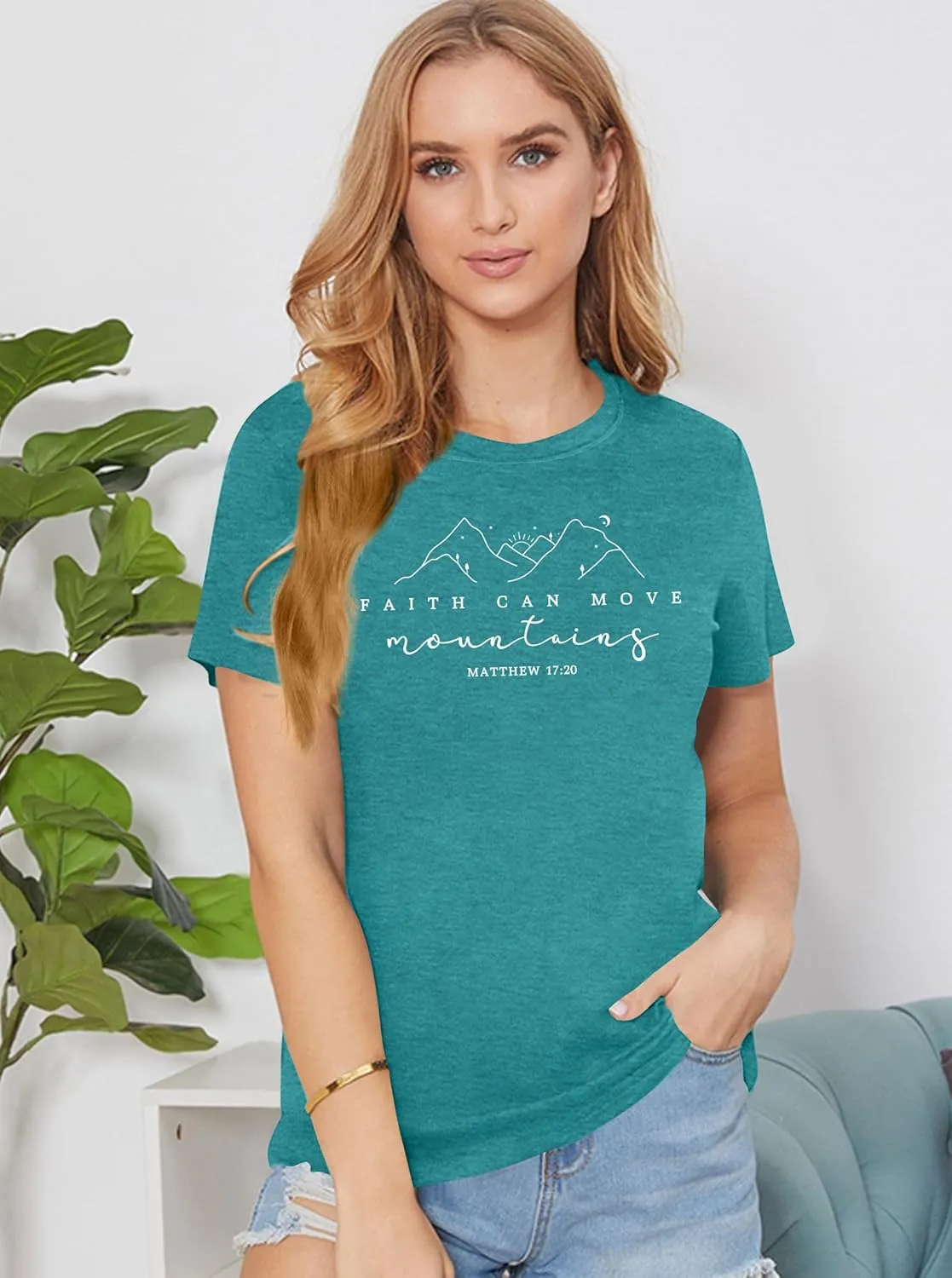 Christian Tshirts Women Be The Light Shirts Religious Tees Casual Faith Short Sleeve Tops