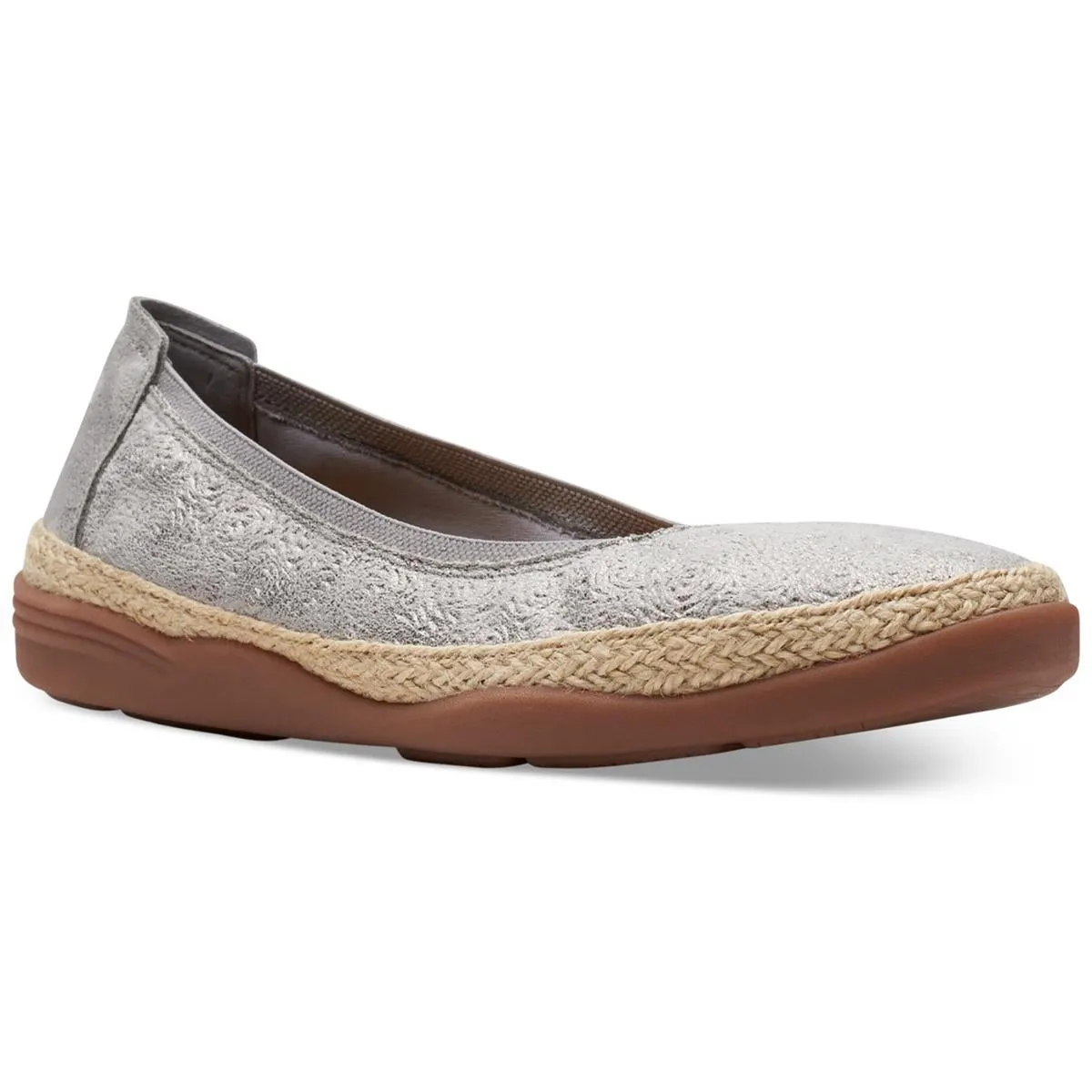 Clarks Womens Elaina Rae Padded Insole Textured Espadrilles