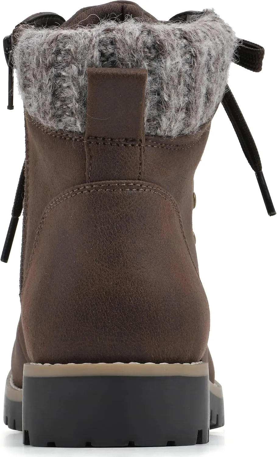 CLIFFS BY WHITE MOUNTAIN Women's Shoes Primed Lugged Lace-Up Ankle Bootie