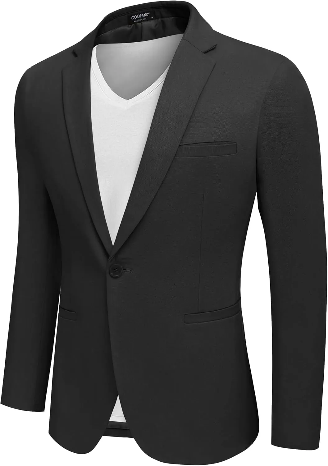 COOFANDY Men's Sports Coat Casual Blazer Slim Fit One Button Cotton Suit Jacket Formal Dress Wear