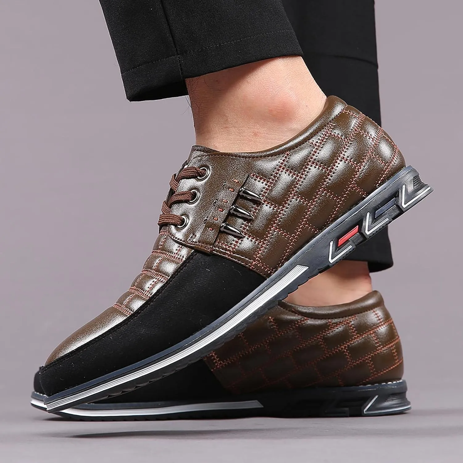 COSIDRAM Mens Casual Shoes Fashion Sneakers Dress Shoes for Men Walking Shoes Business Office Comfort Loafers