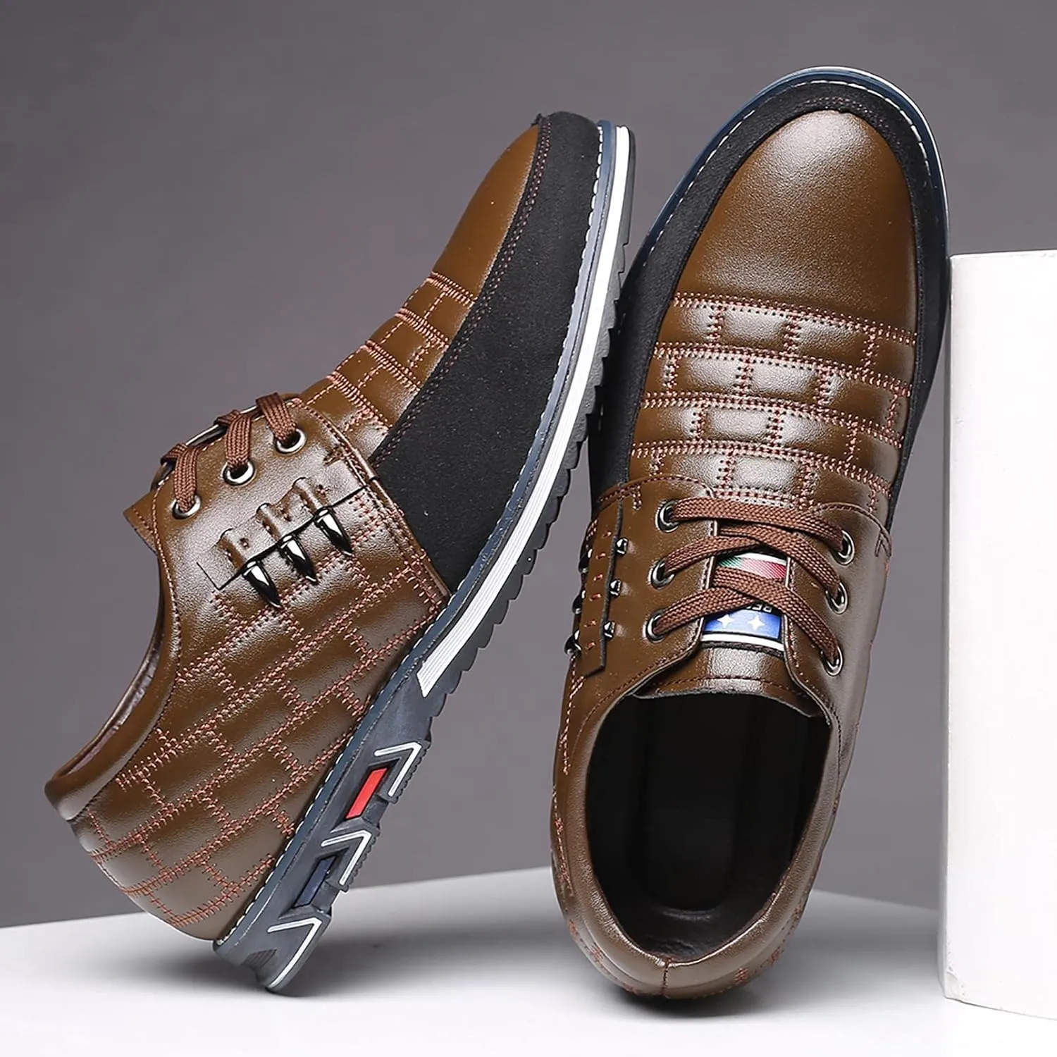 COSIDRAM Mens Casual Shoes Fashion Sneakers Dress Shoes for Men Walking Shoes Business Office Comfort Loafers