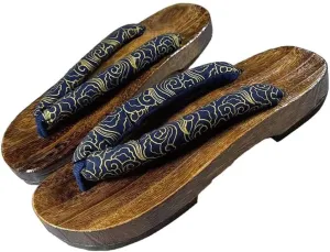 Couples Clogs Slippers,Japanese Traditional Clogs Geta Sandals,Flip-flops Flat Sole Female Sandals Anti- skid Fashion Summer Beach Footwear for Women Girls